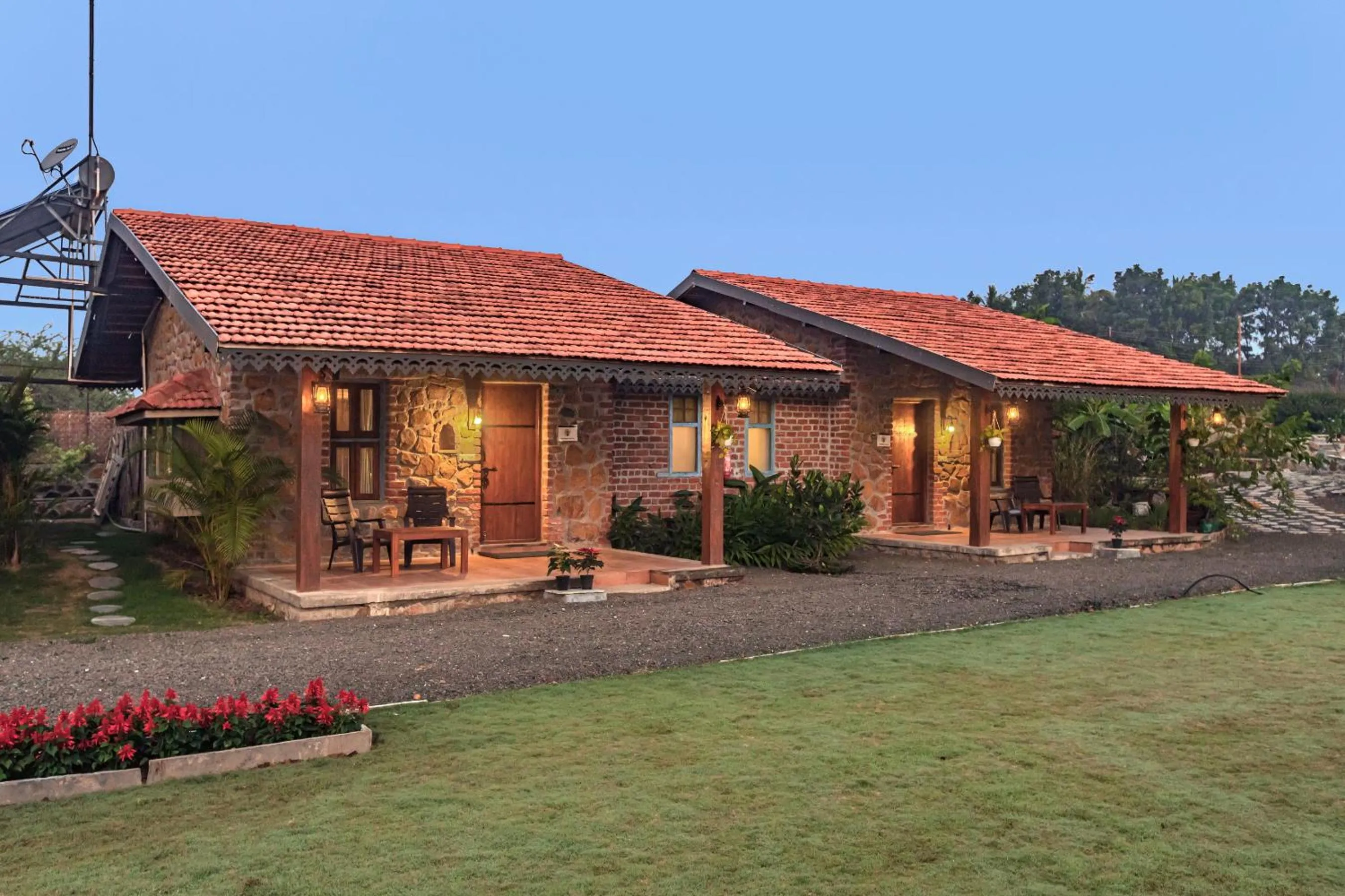 SaffronStays Lake House Marigold - 4 individual cottages with plunge pools near Sula Vineyard, Nashik