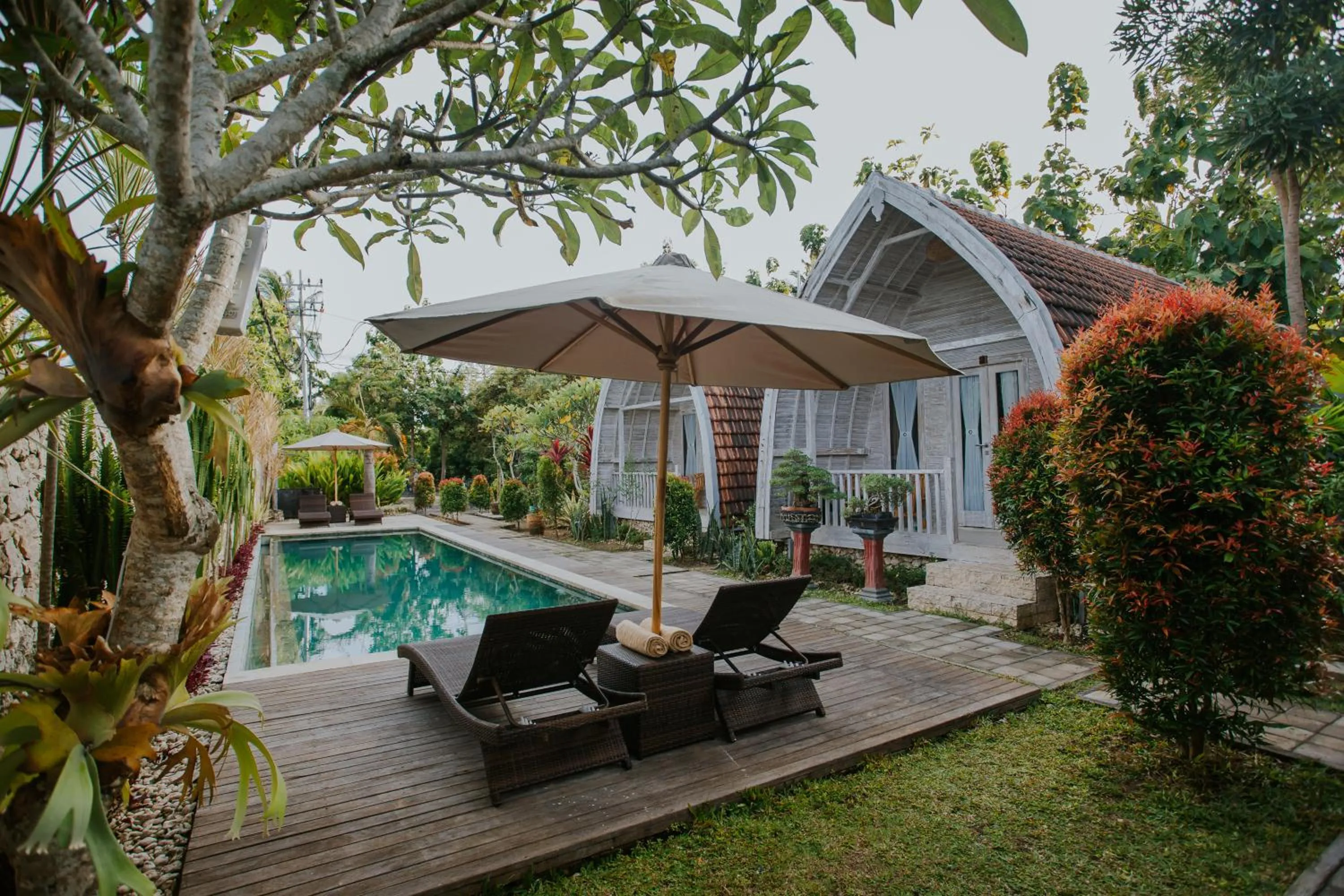 Garden view in Wage cottage