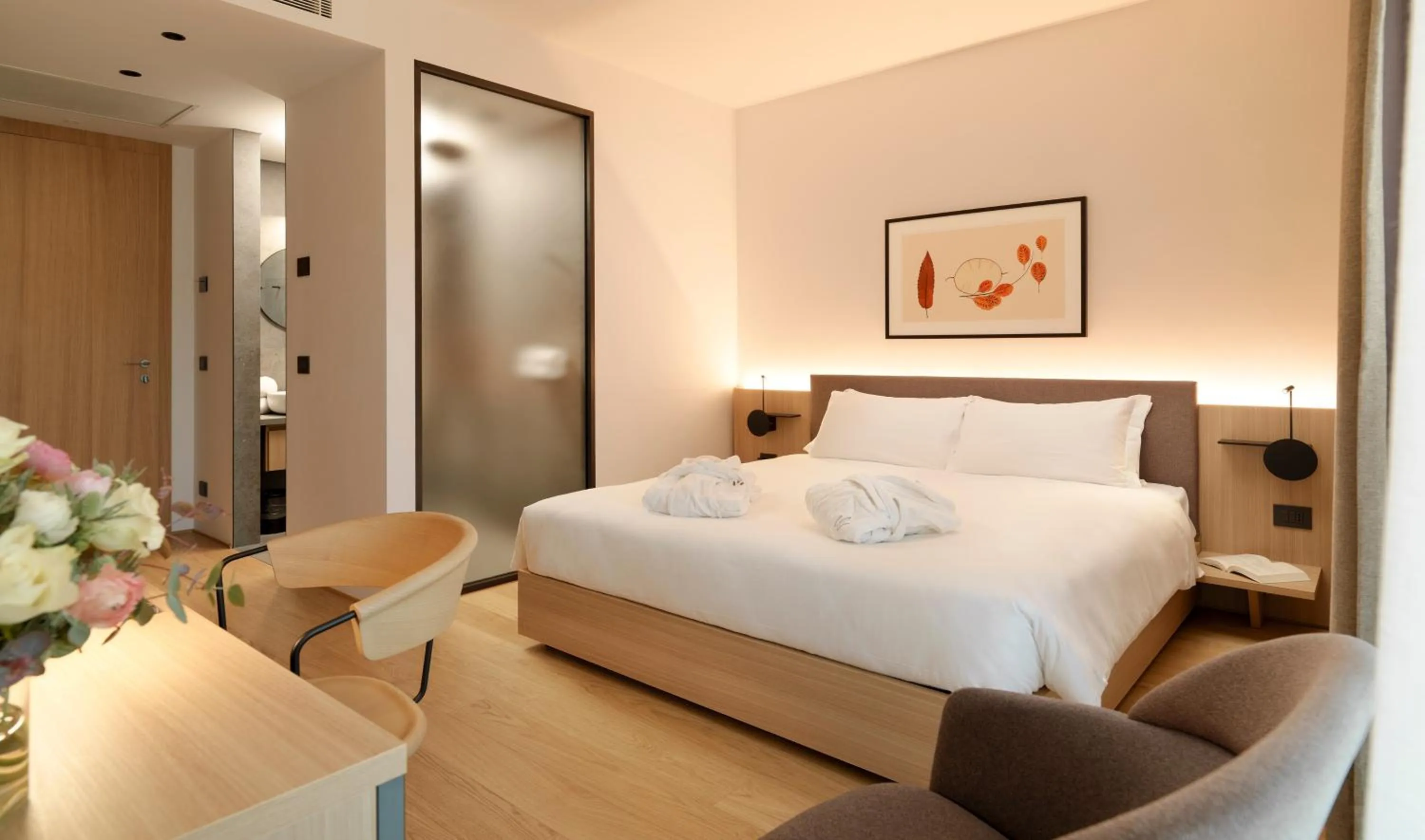 Bed in Le Fucine Hotel