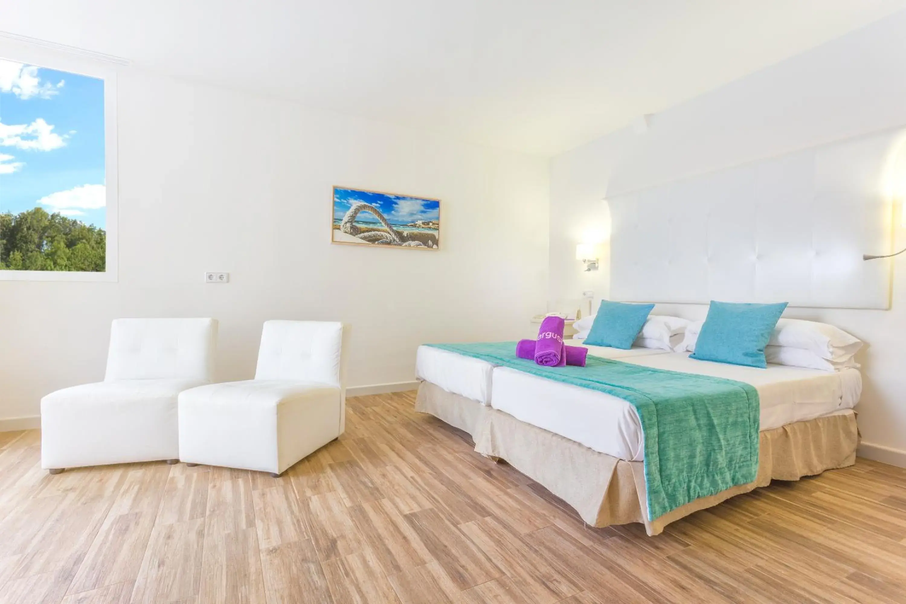 Photo of the whole room, Bed in FERGUS Style Cala Blanca Suites Photo of the whole room, Bed in FERGUS Style Cala Blanca Suites