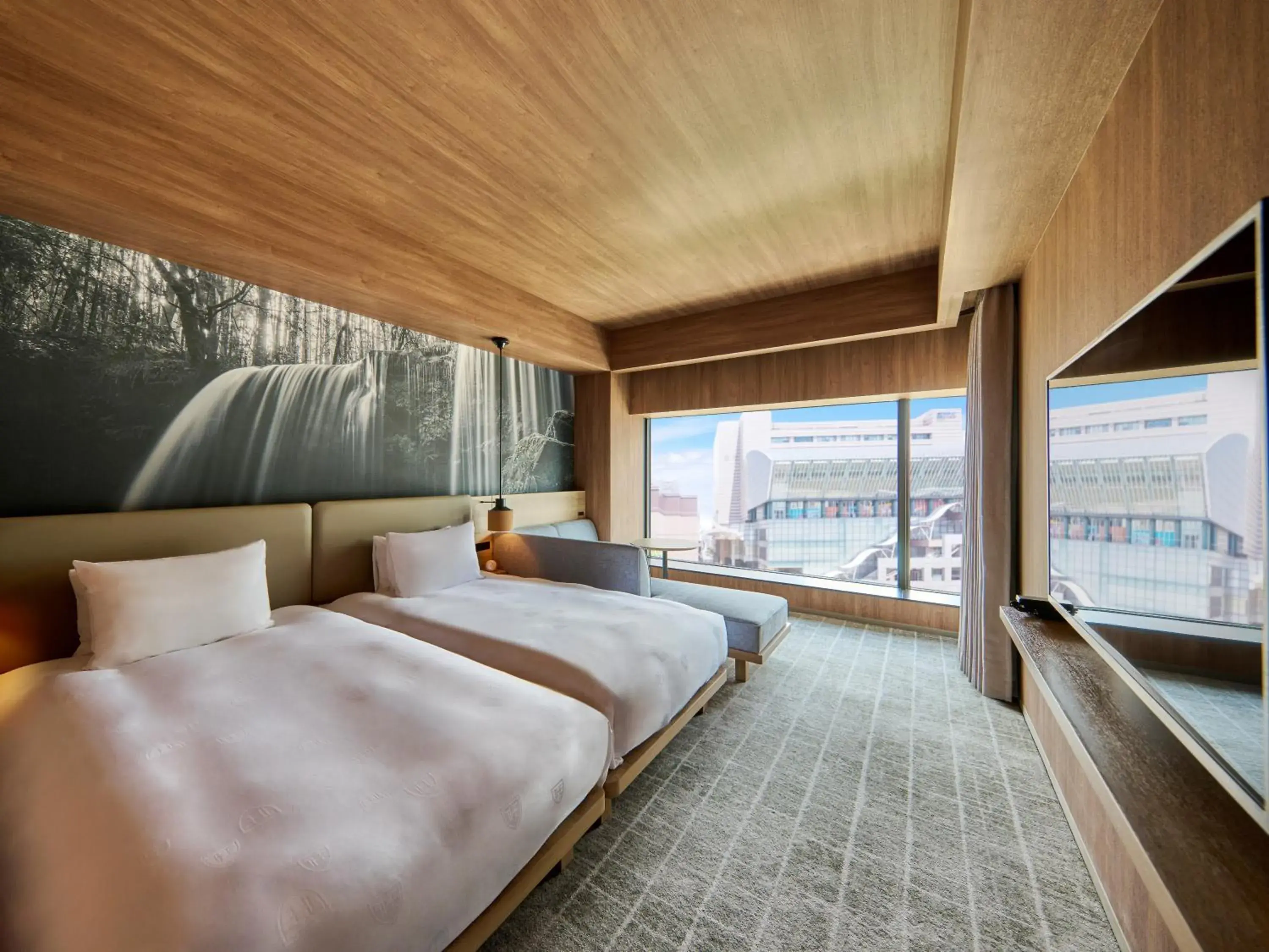 Corner Twin Room with River View in The Royal Park Canvas Fukuoka Nakasu Corner Twin Room with River View in The Royal Park Canvas Fukuoka Nakasu