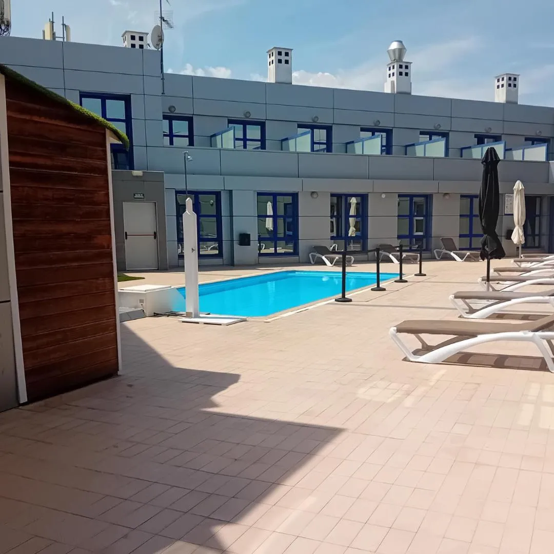 Pool view in Iraipe Logroño Hotel