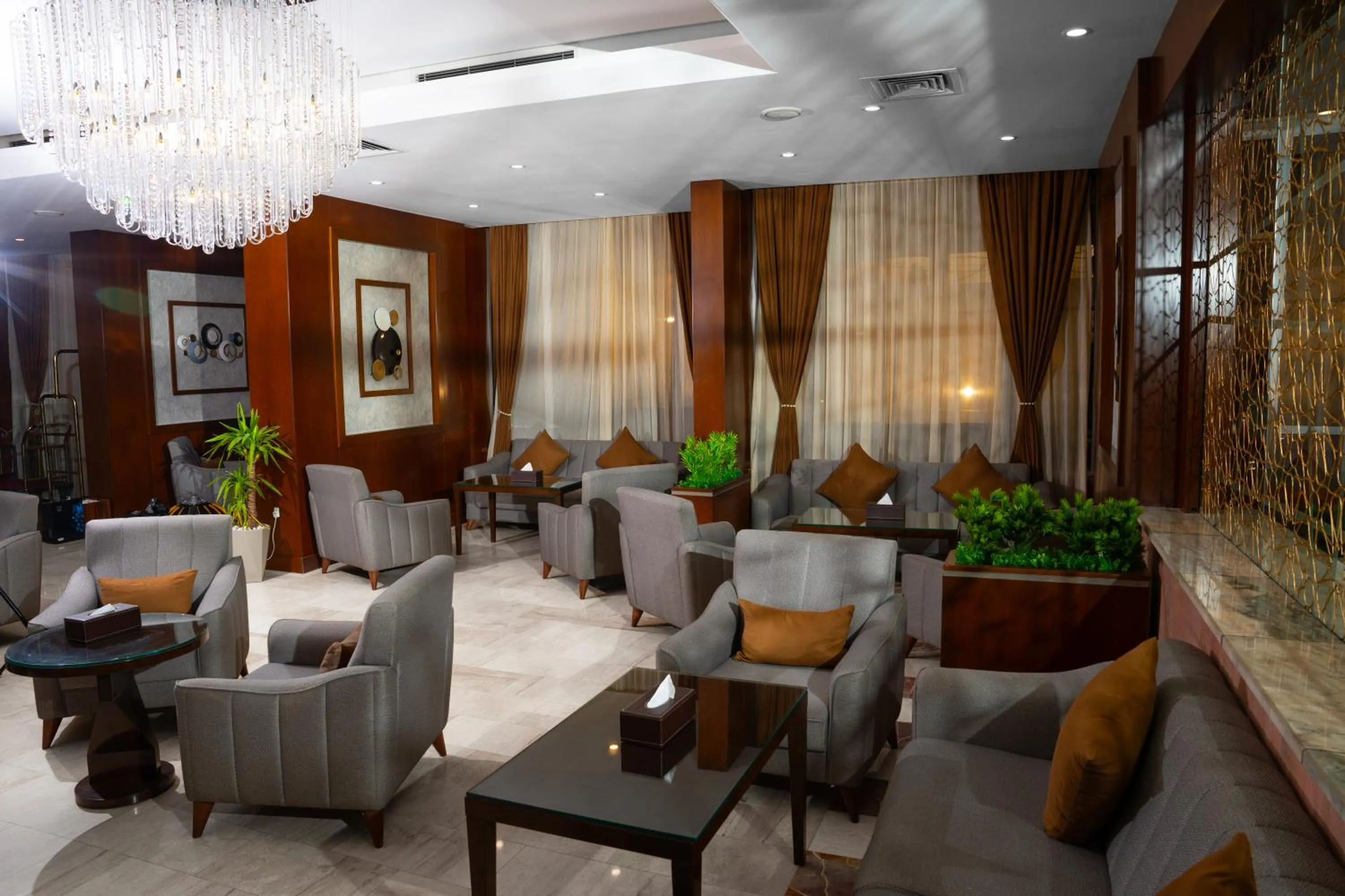 Seating area in Shaheen Hotel Baghdad