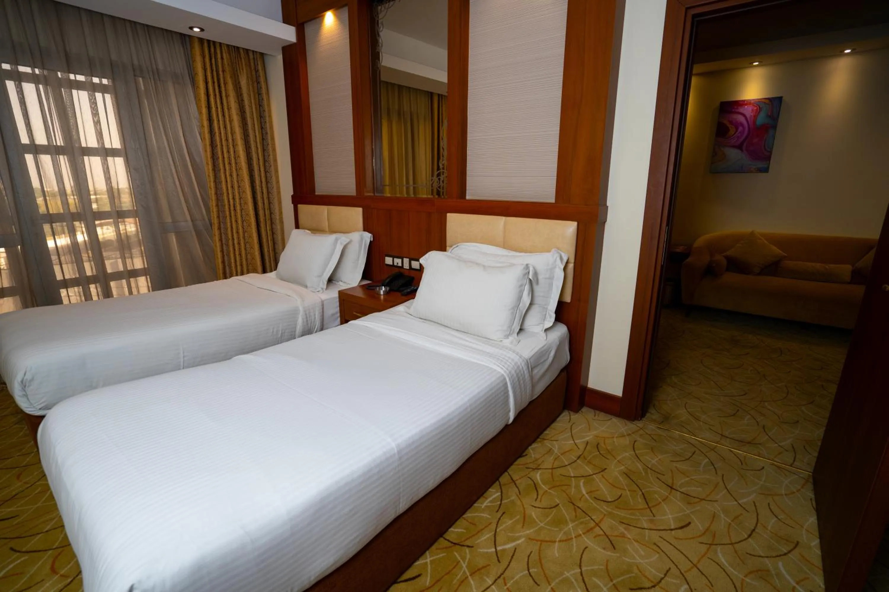 Bed in Shaheen Hotel Baghdad