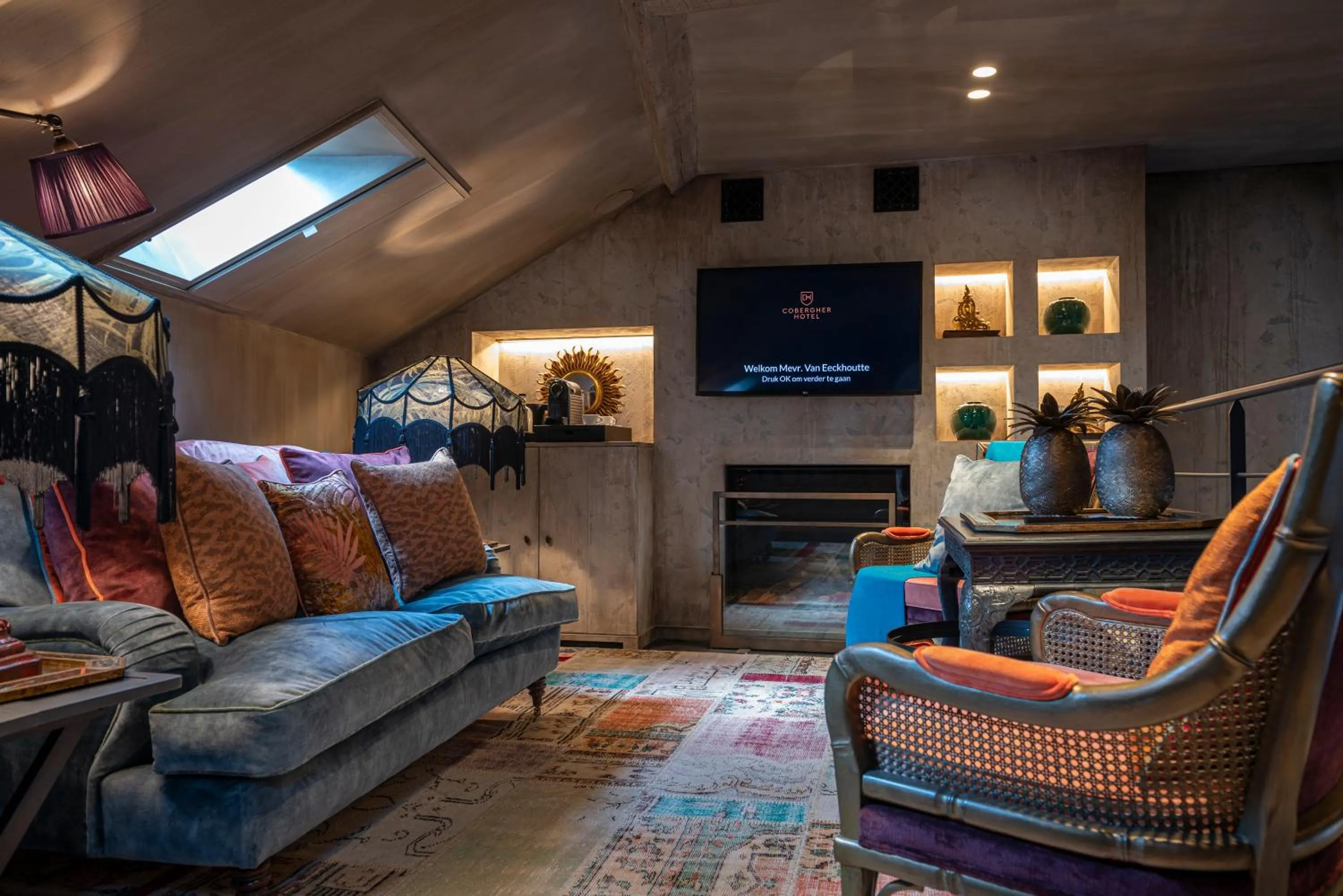 Living room in Cobergher Hotel