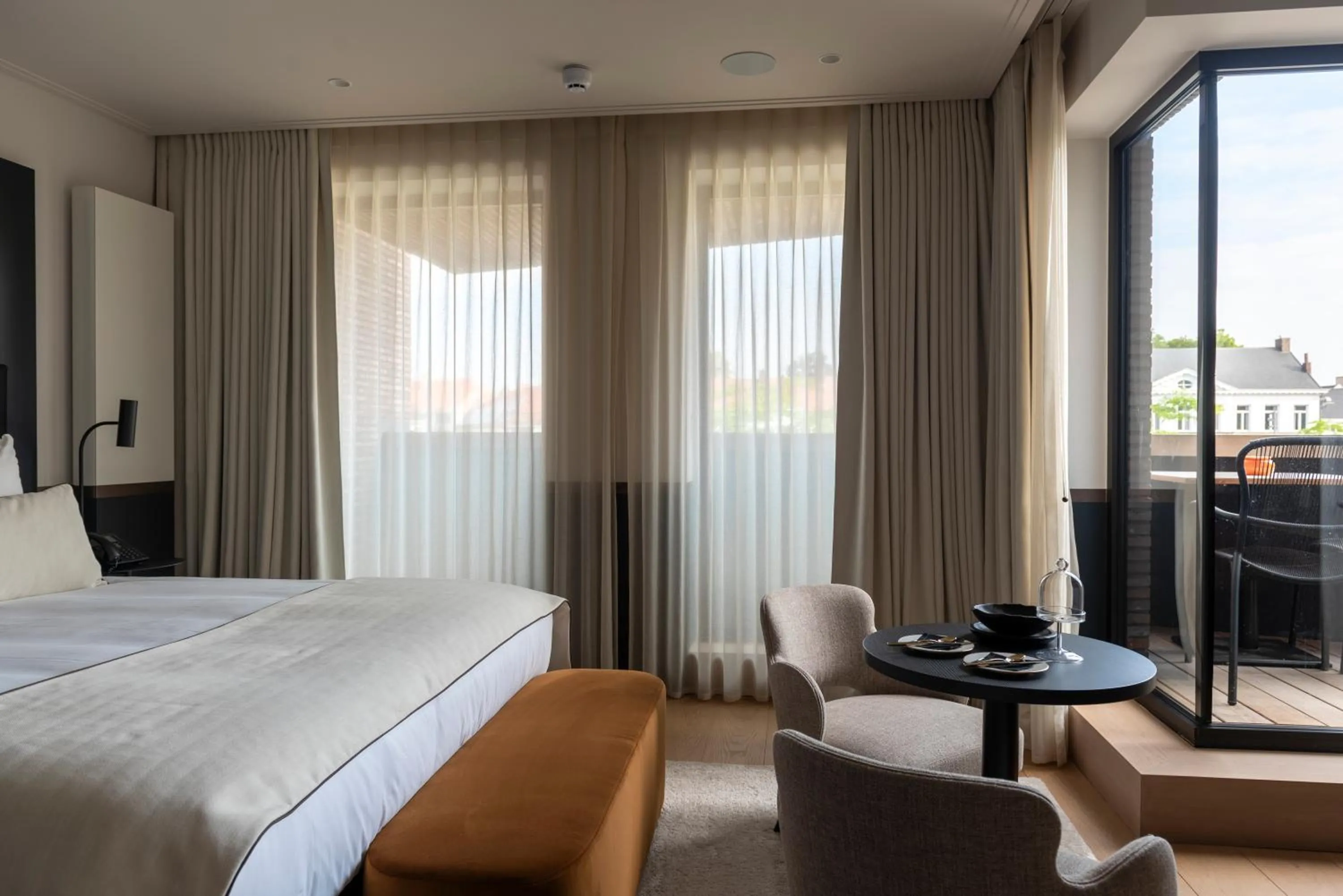 Bed in Cobergher Hotel