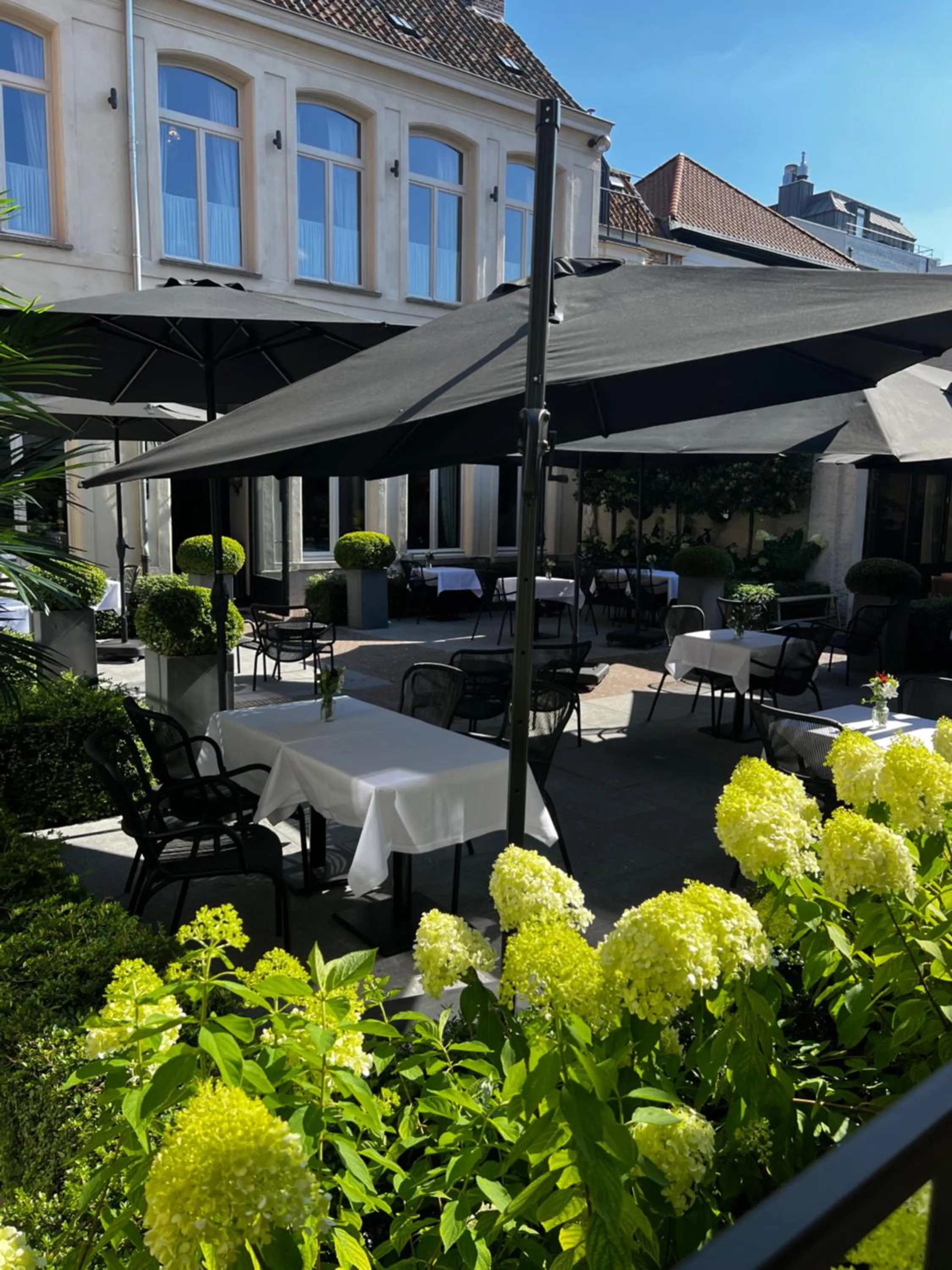 Quiet street view in Cobergher Hotel