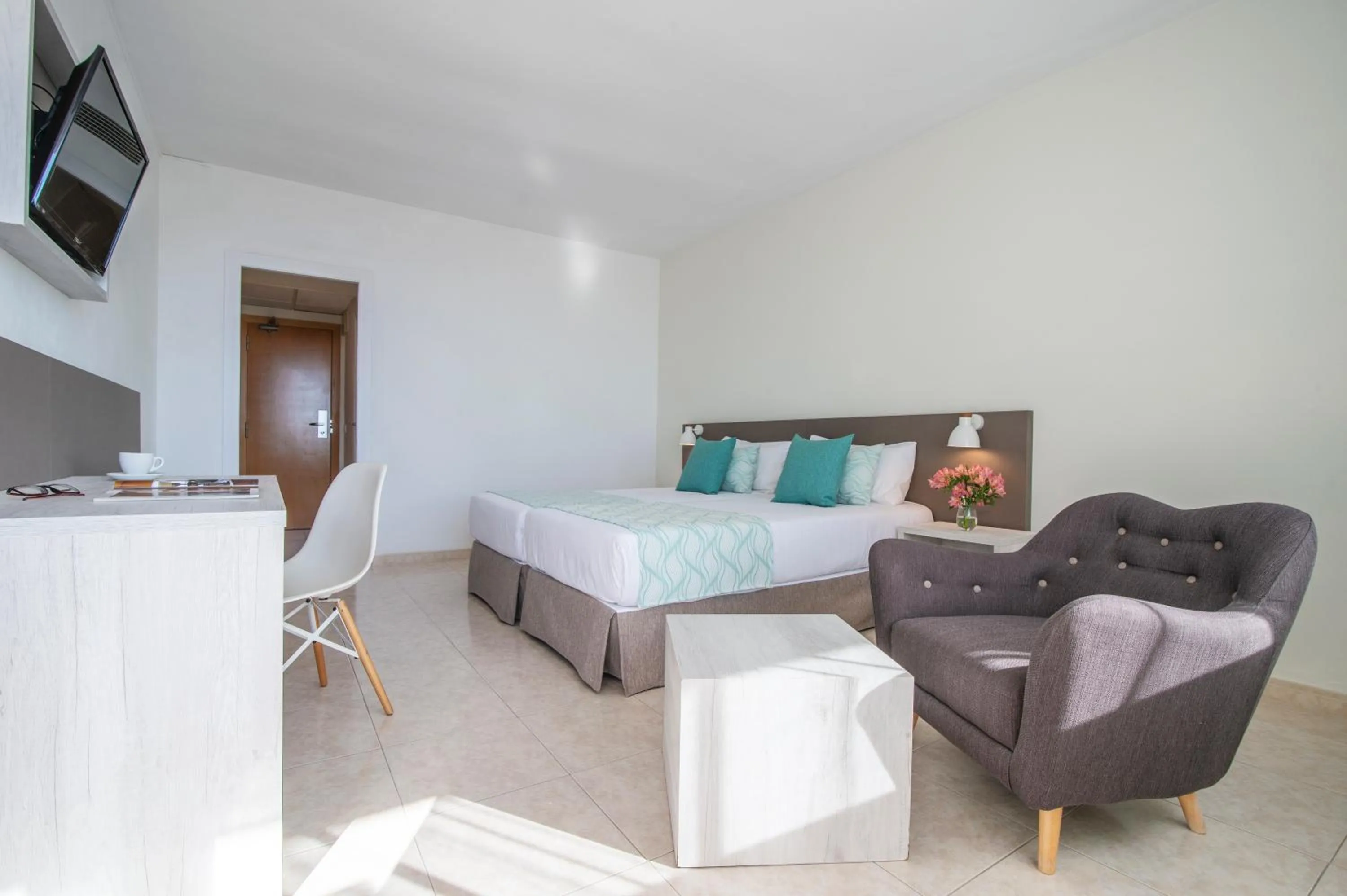 Bedroom, Bed in Hotel Lloret Santa Rosa by Pierre & Vacances