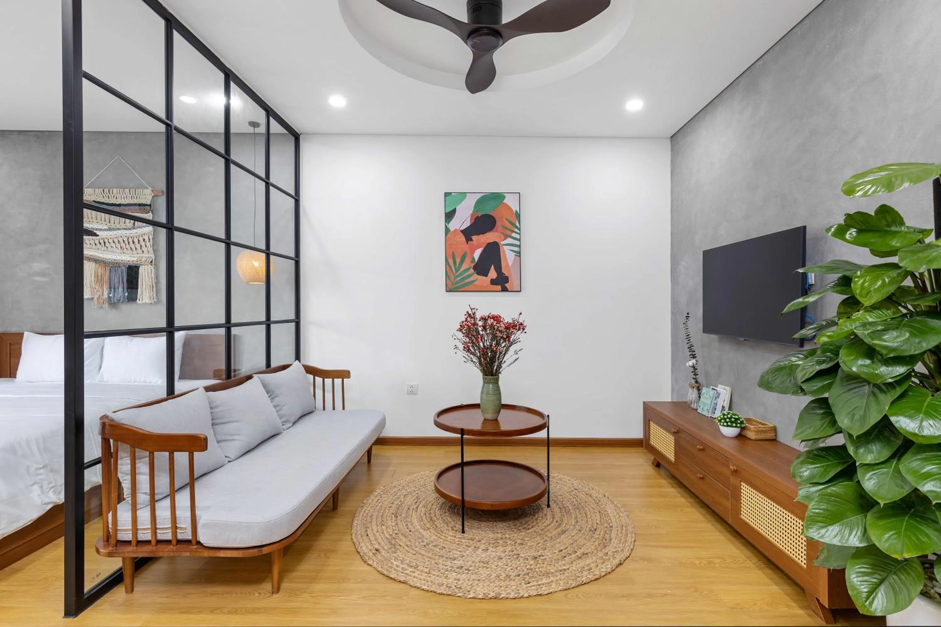 Living room, Bed in Lagom Boutique Hotel Da Nang