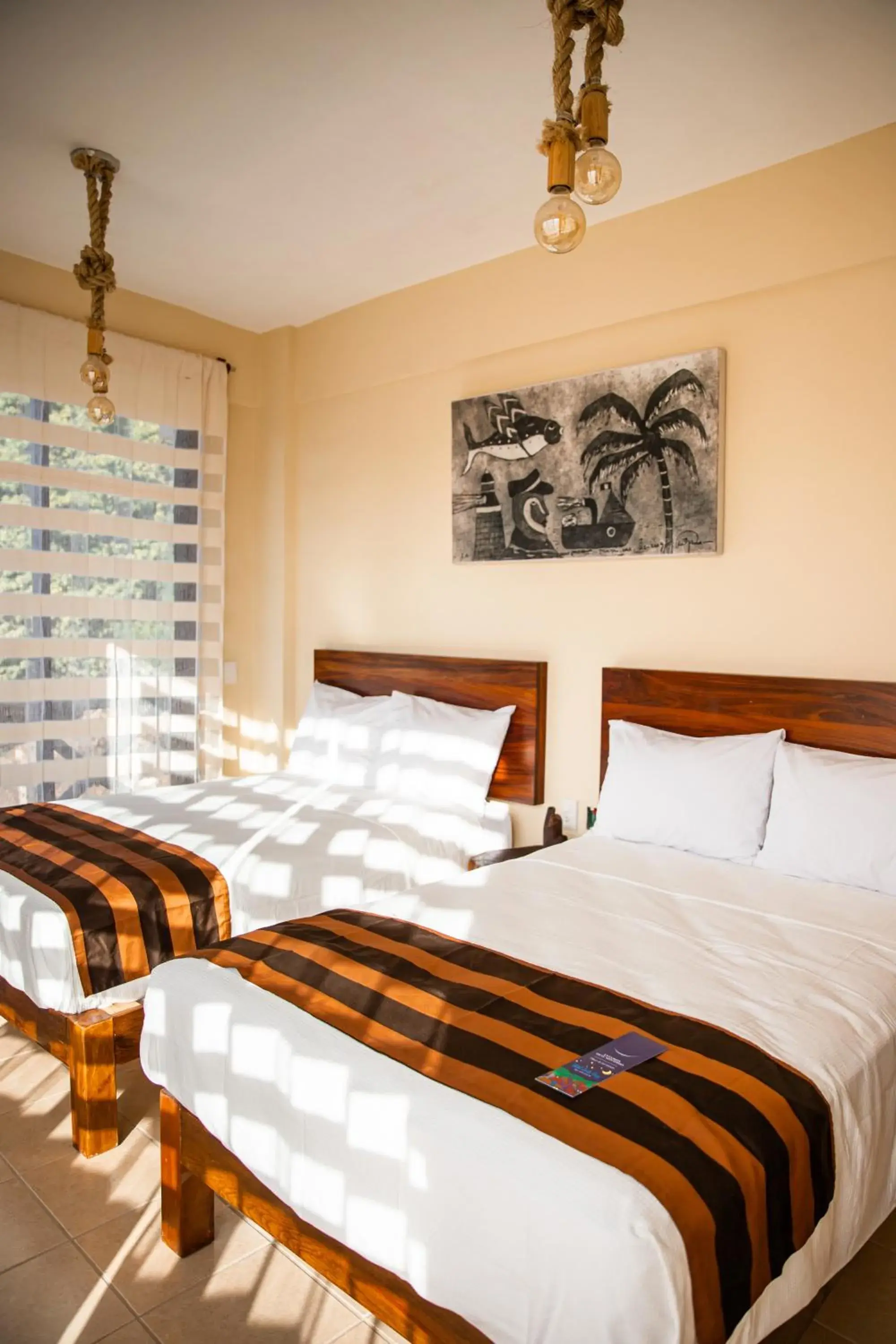 Bed in Hotel Santa Cruz Punta Zicatela Bed in Hotel Santa Cruz Punta Zicatela