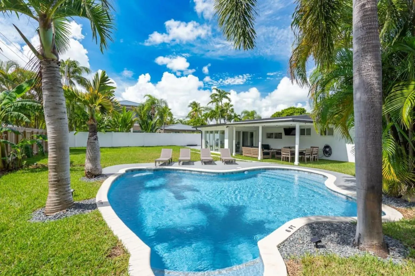 Garden view in Delilas Chic 3 Bedroom 2 bath Abode with Heated Pool