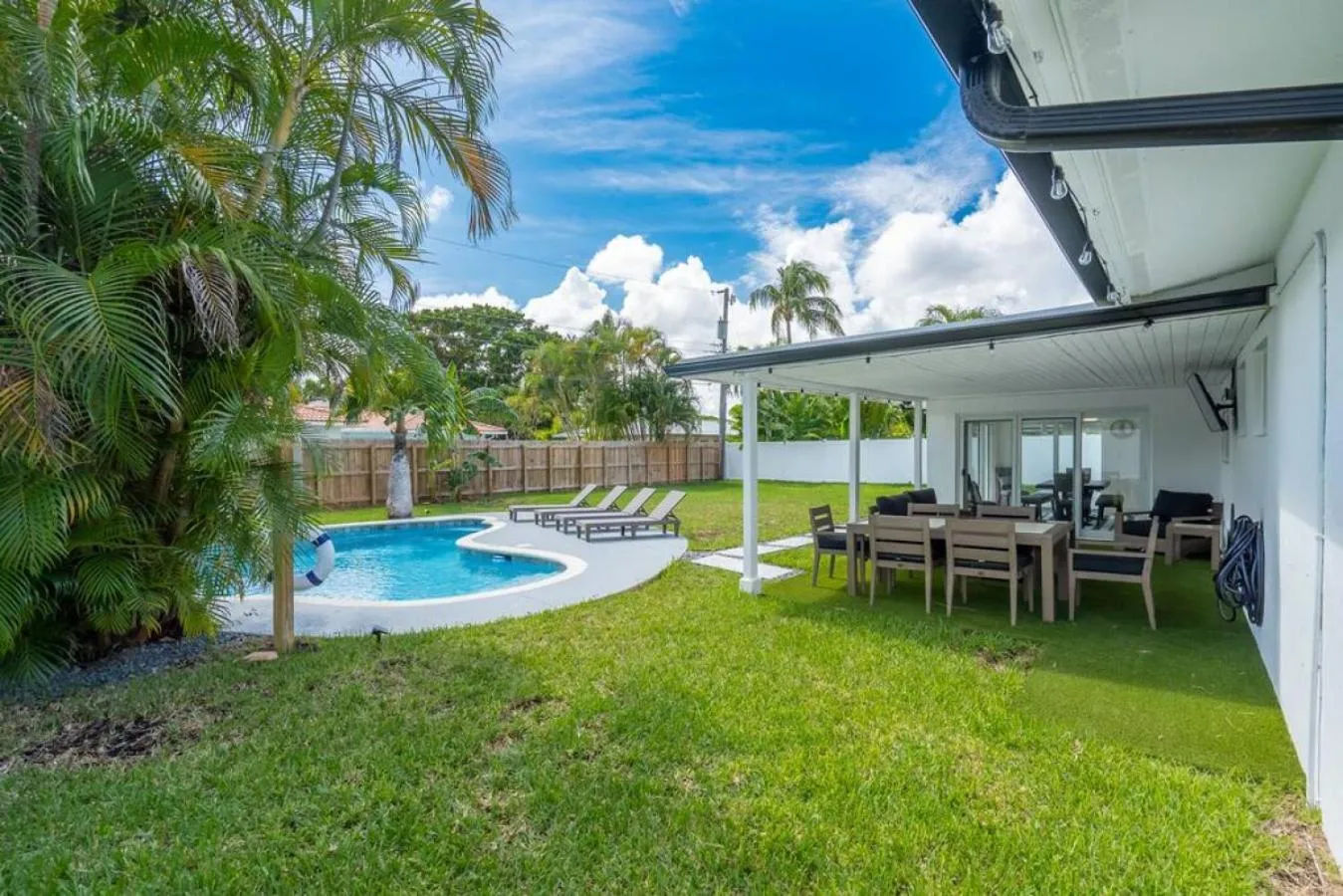 Pool view in Delilas Chic 3 Bedroom 2 bath Abode with Heated Pool