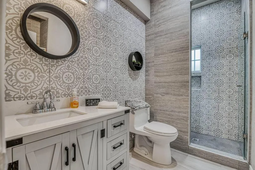 Shower in My Cozy Duplex B in the heart of West Side