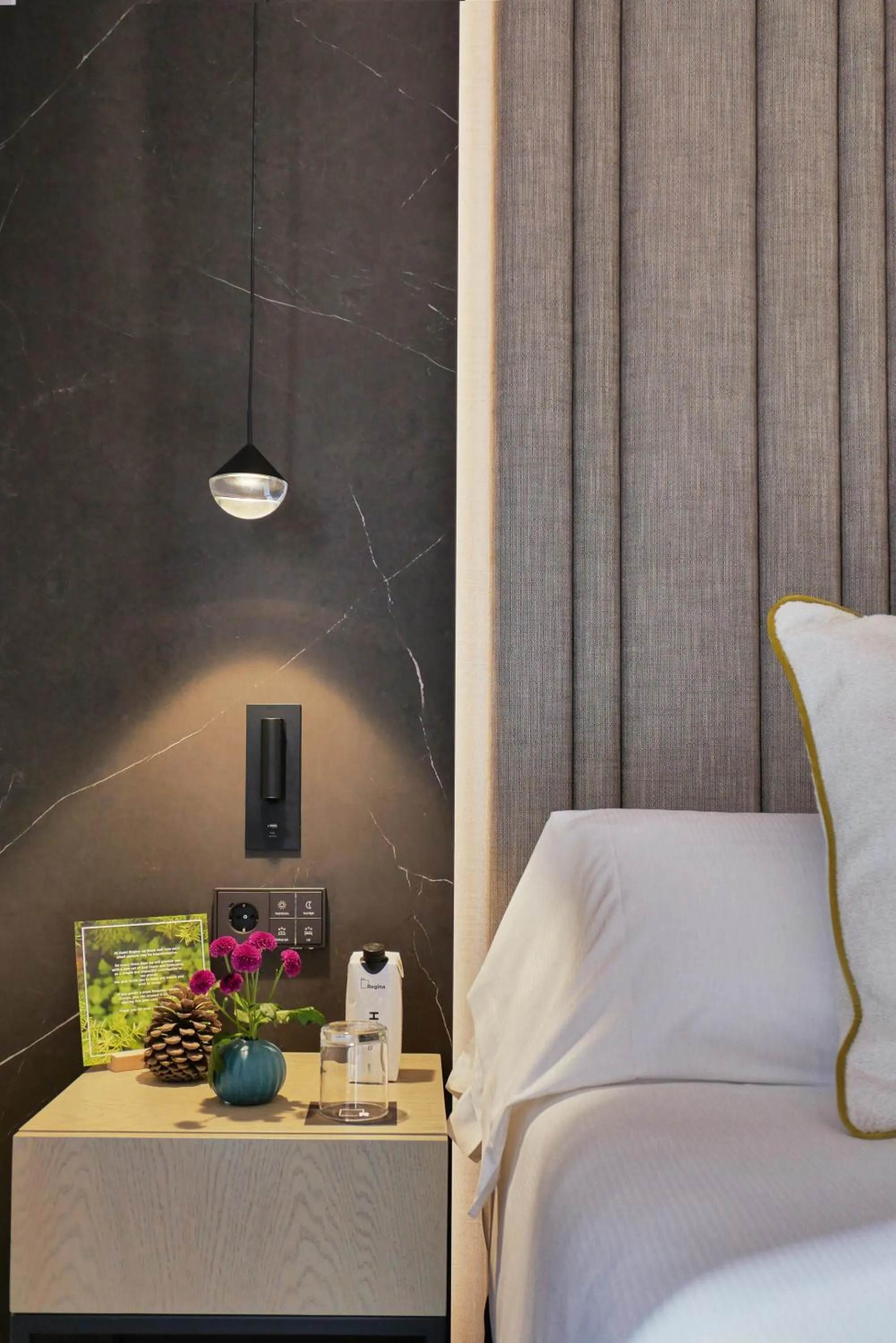 Decorative detail, Bed in Hotel Regina