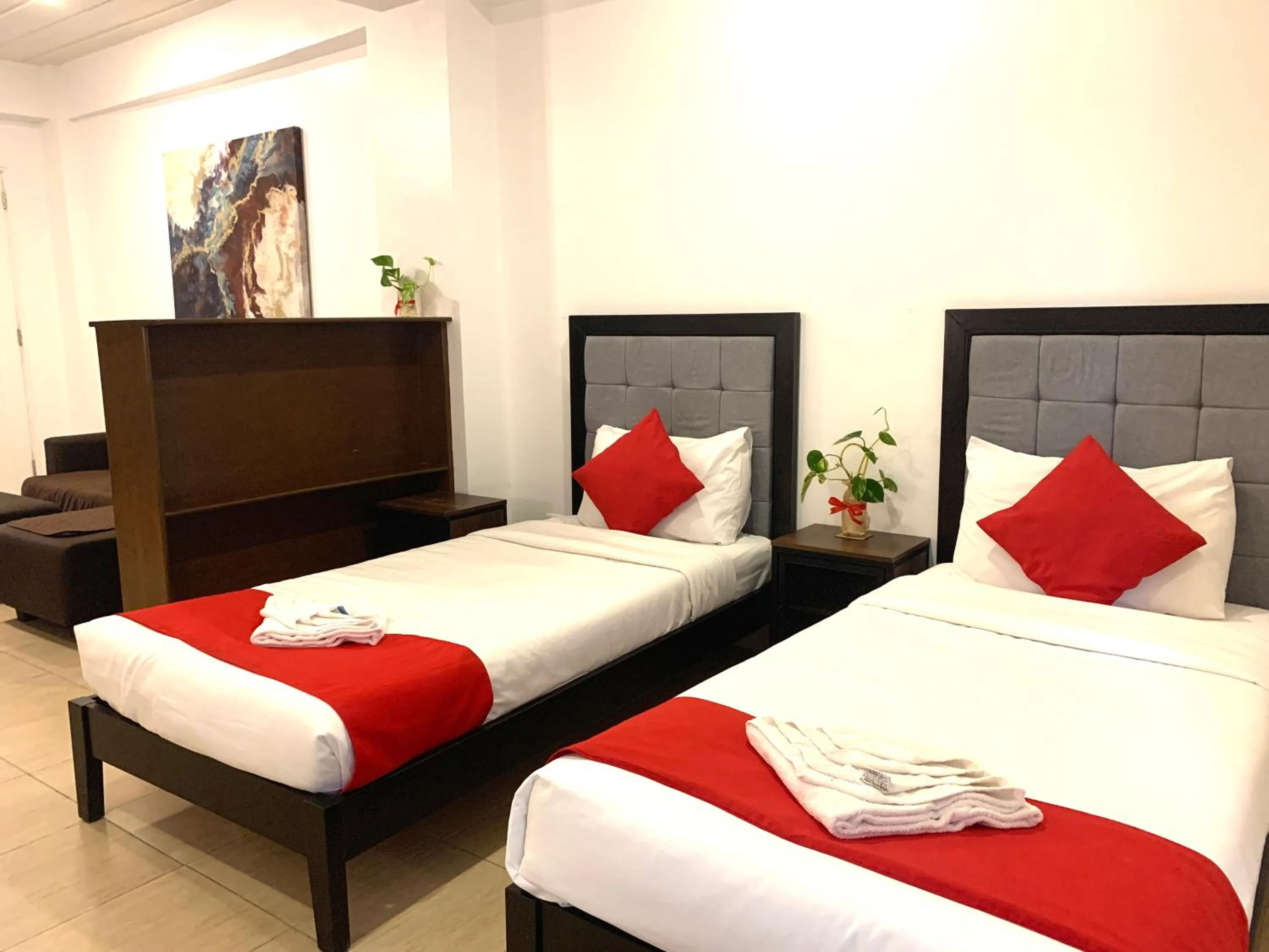 Bed in Davao Airport View Hotel