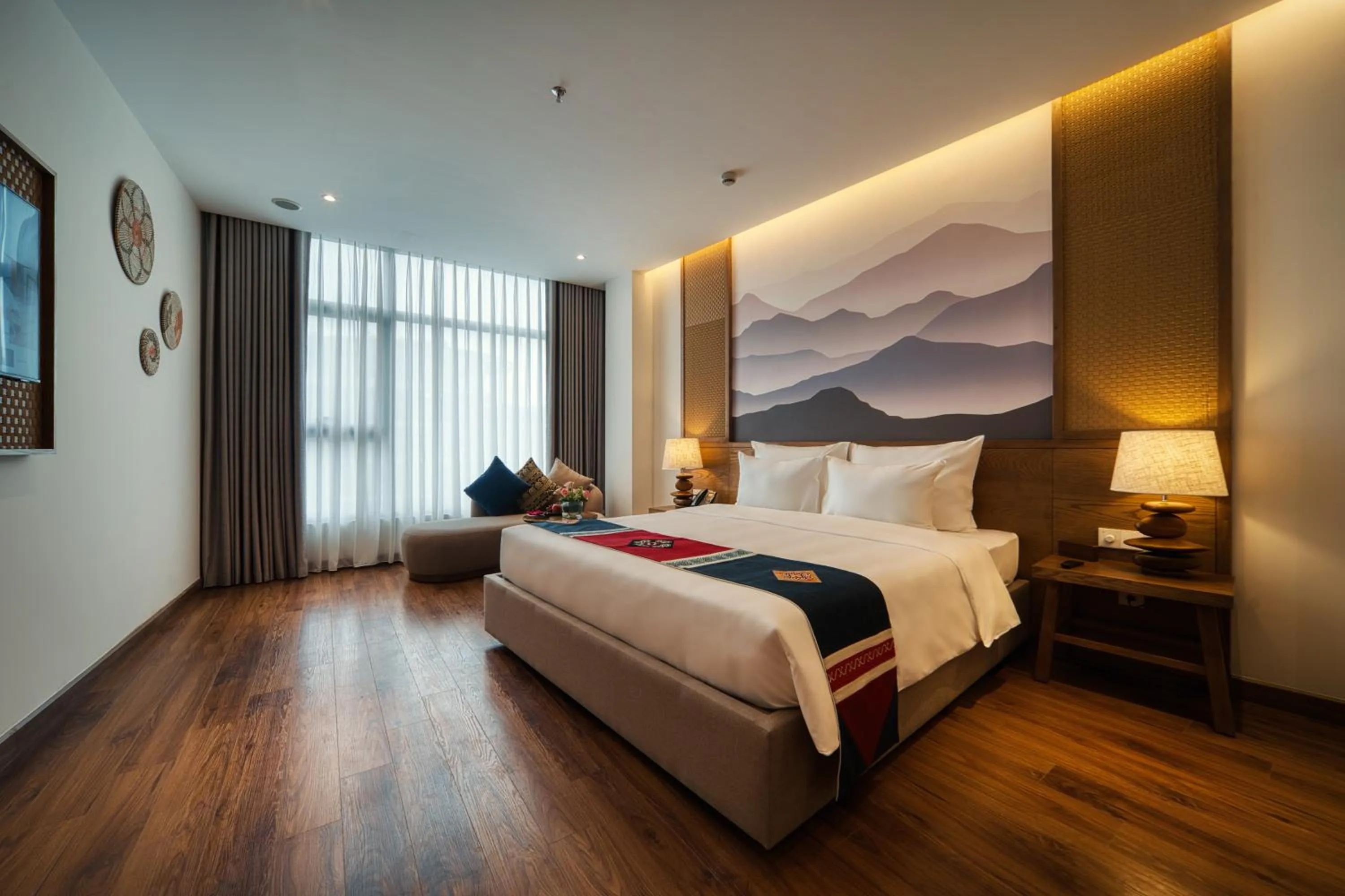 Bed in Lady Hill Sapa Resort