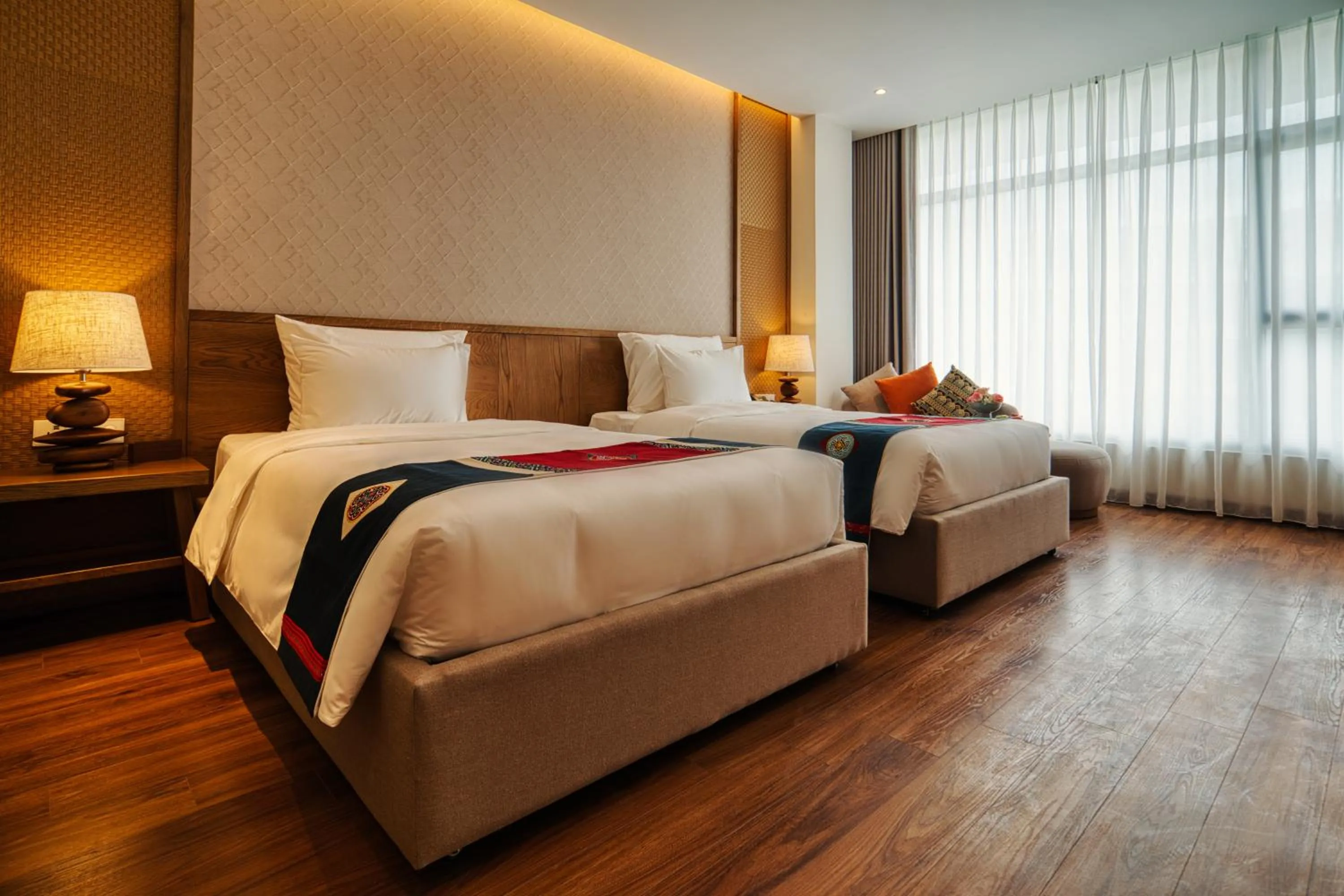 Bed in Lady Hill Sapa Resort