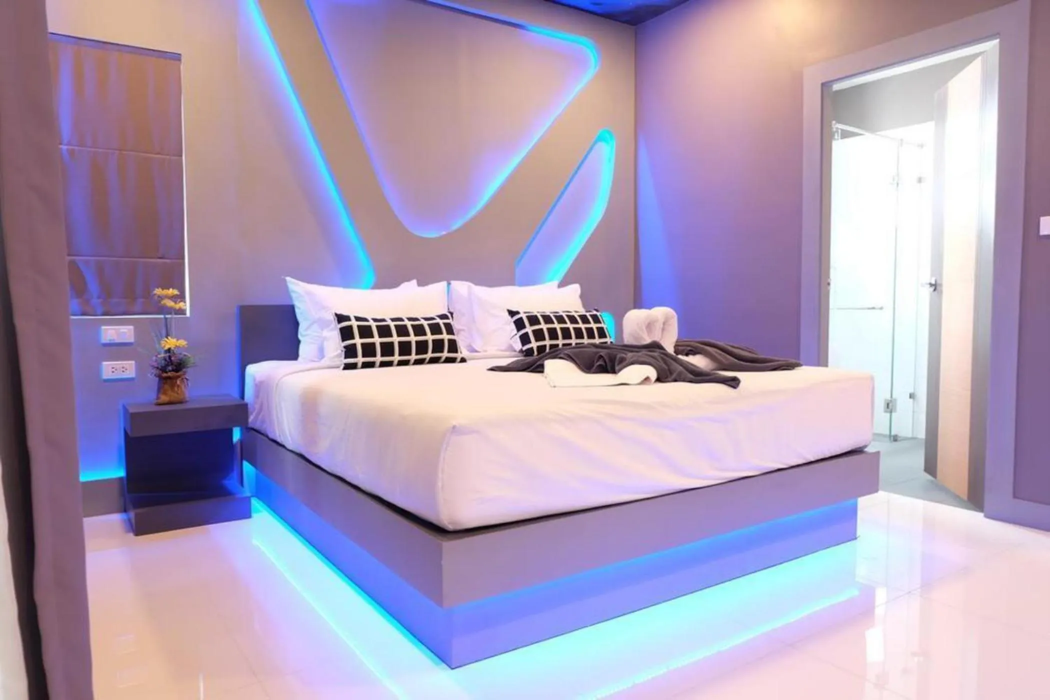 Bed in I AM O'TEL Patong