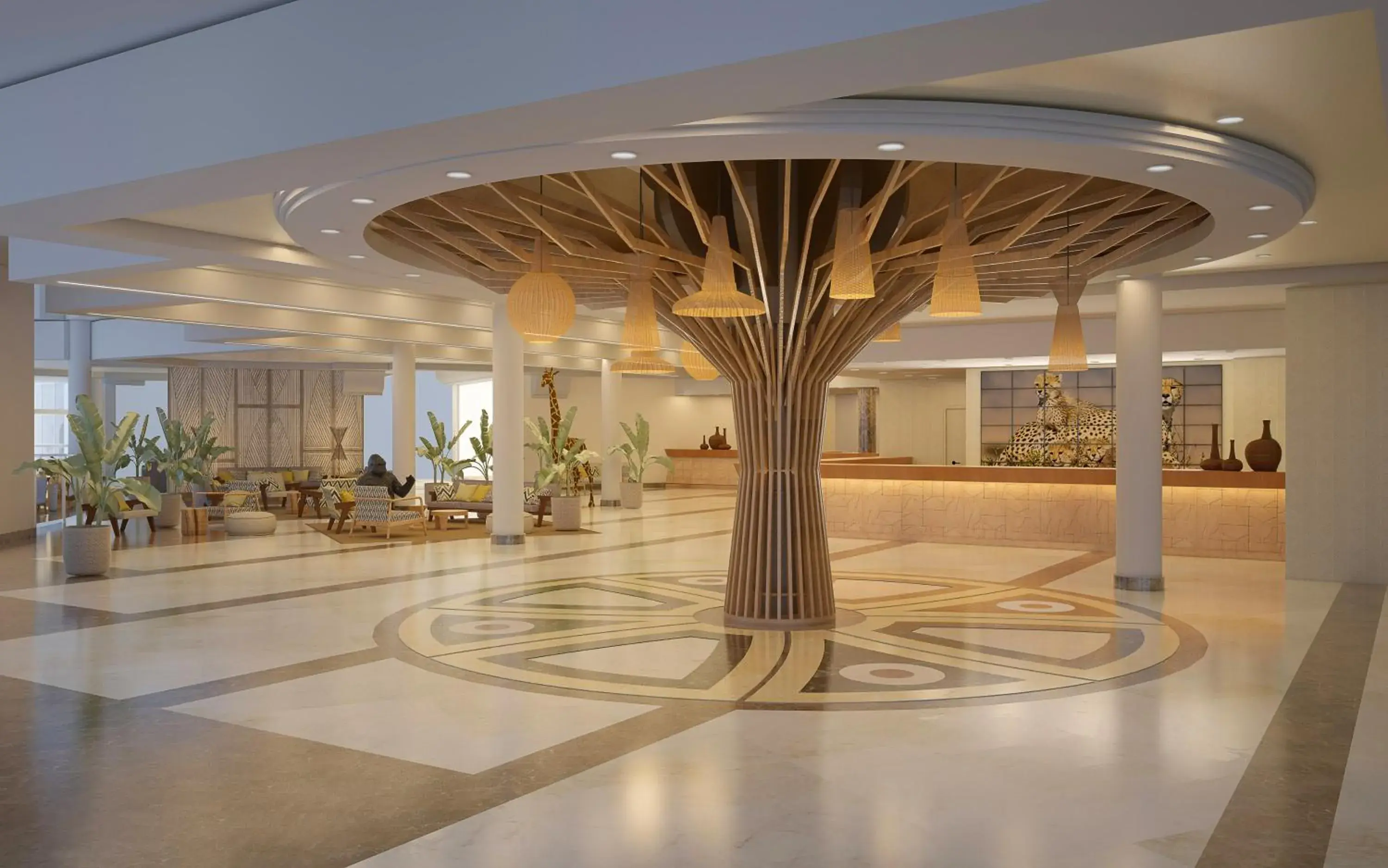 Lobby or reception in Medplaya Hotel Flamingo Oasis Lobby or reception in Medplaya Hotel Flamingo Oasis