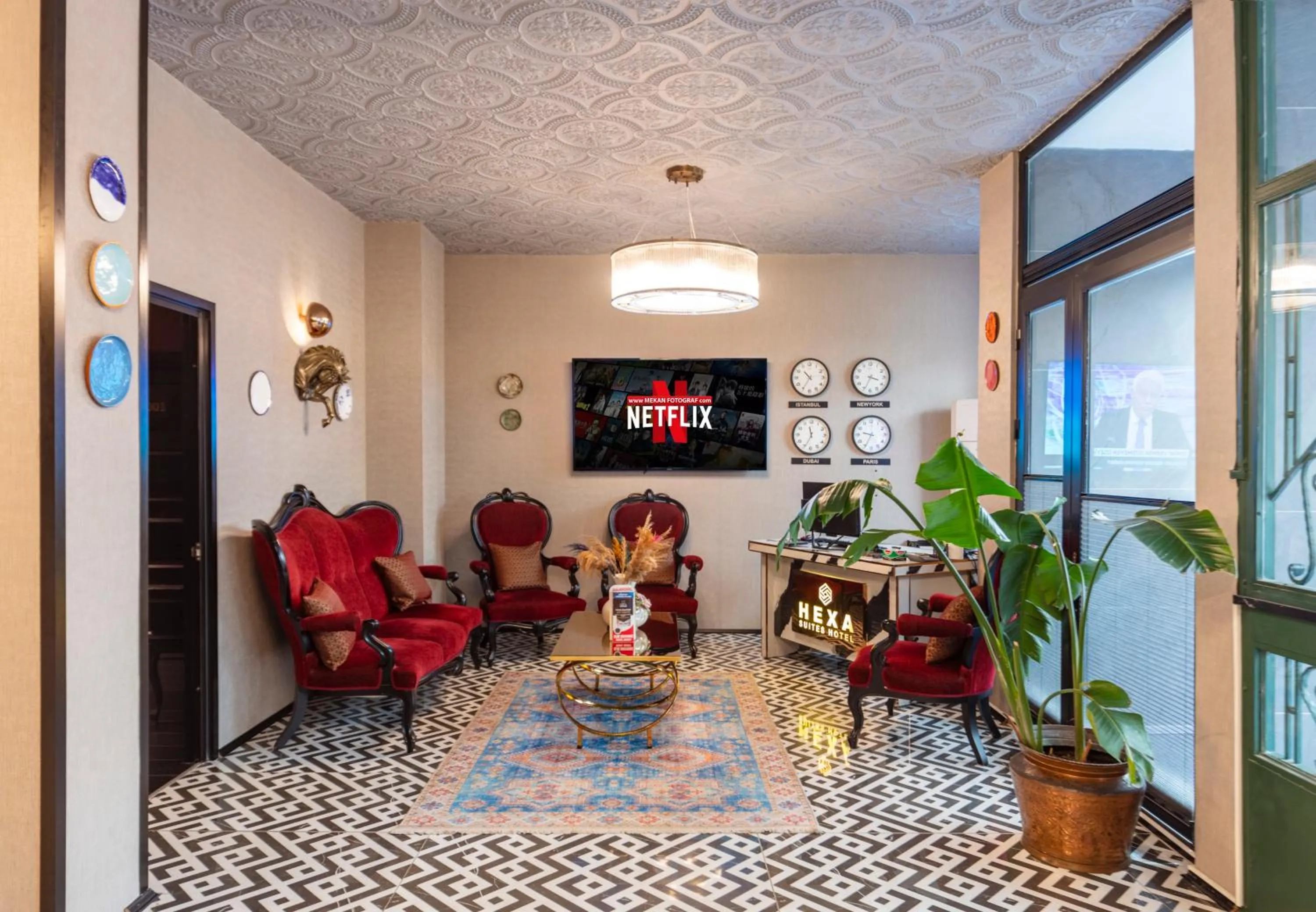 Lobby or reception in Hexa Suites Hotel