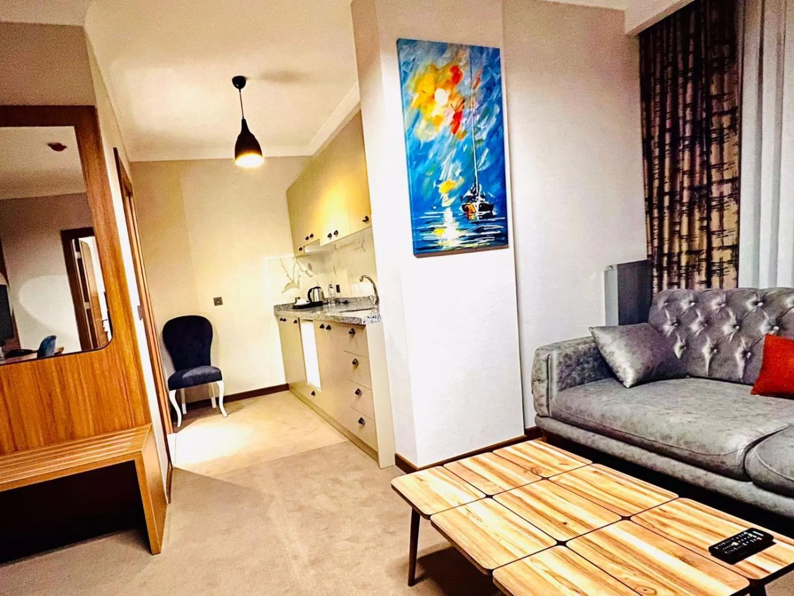 Seating area in Özkaya hotel