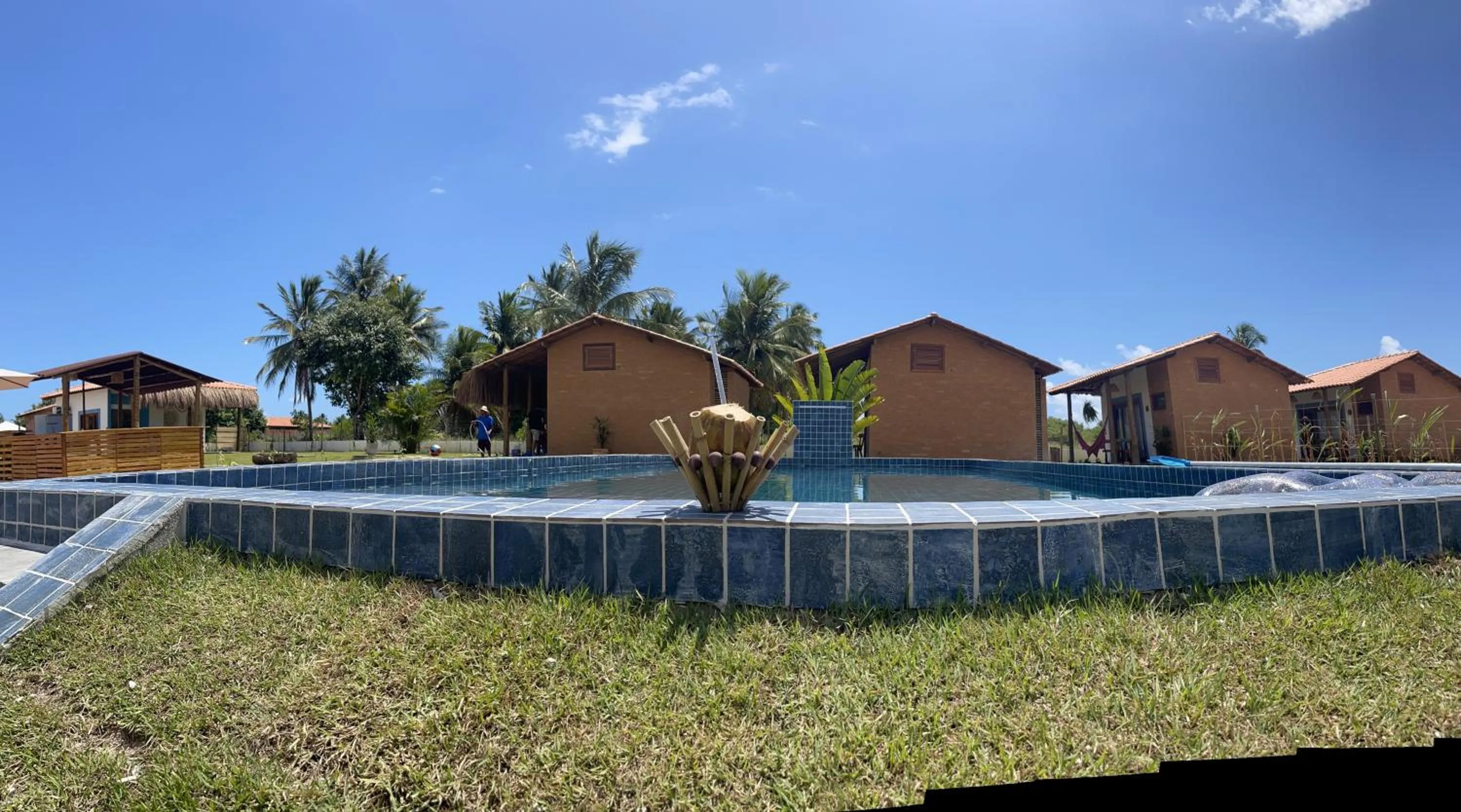 Pool view in Pousada Corália