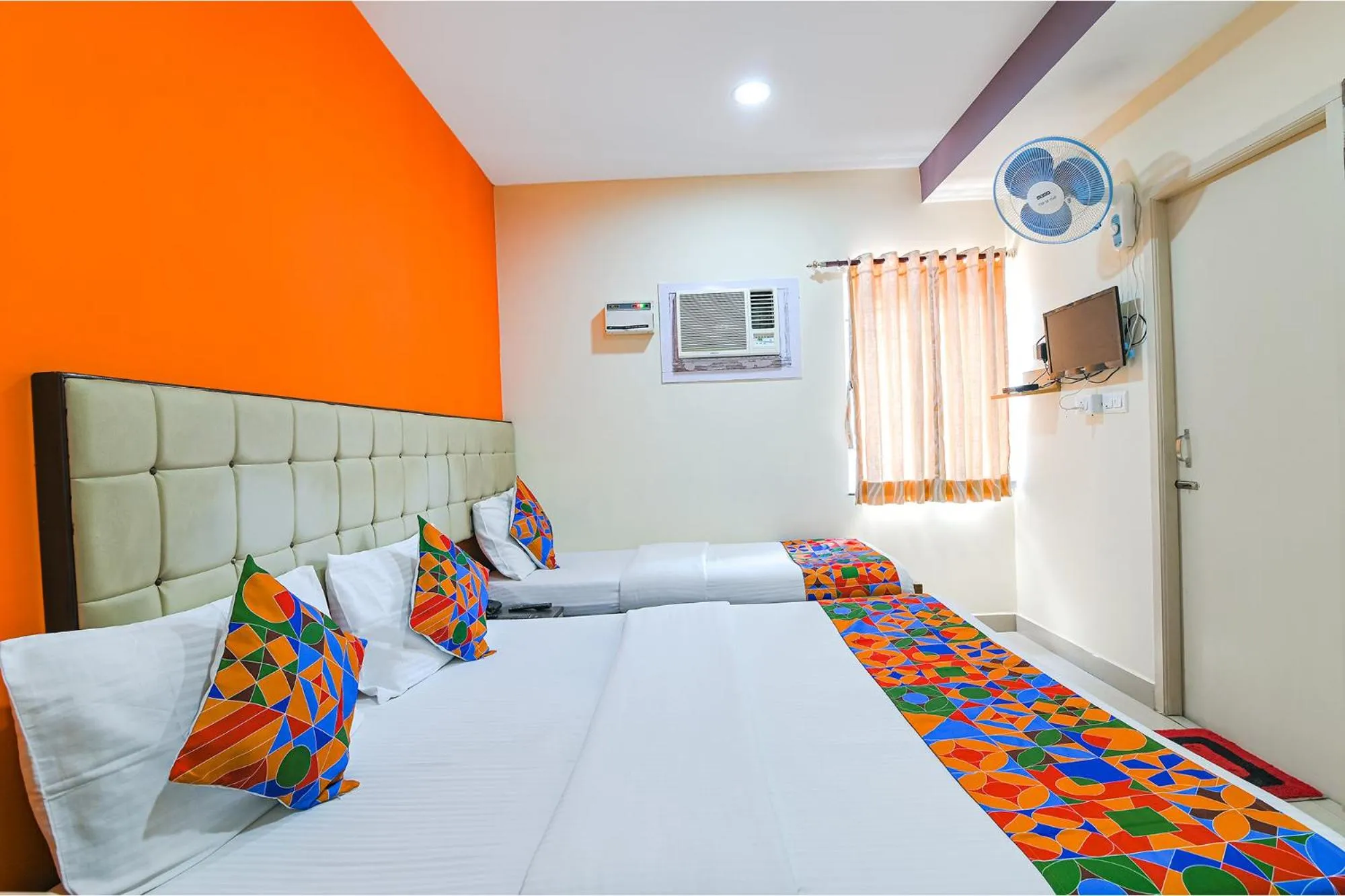 Bed in FabHotel VRJ Residency - 500M from Chennai Trade Center