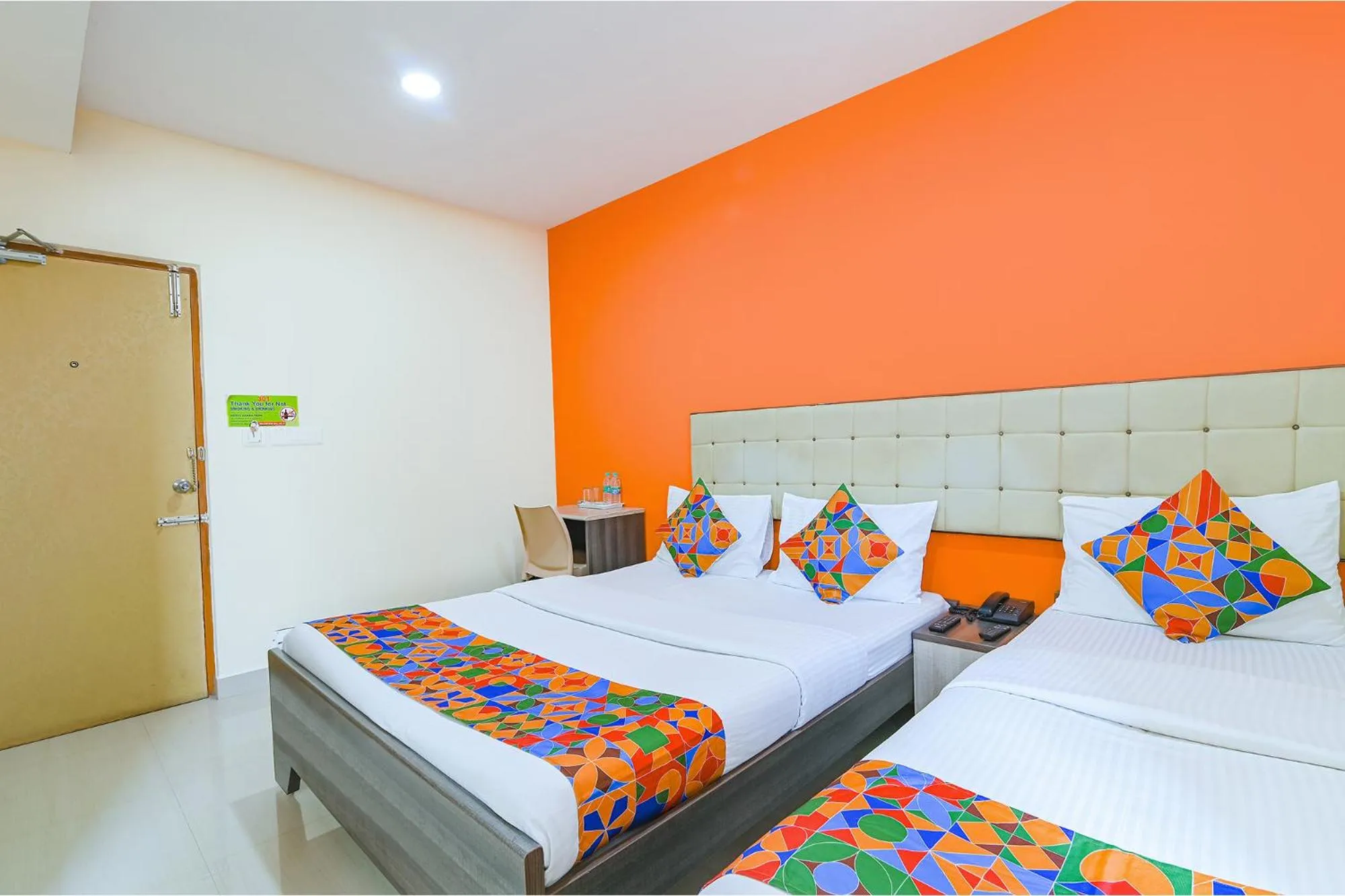 Bed in FabHotel VRJ Residency - 500M from Chennai Trade Center