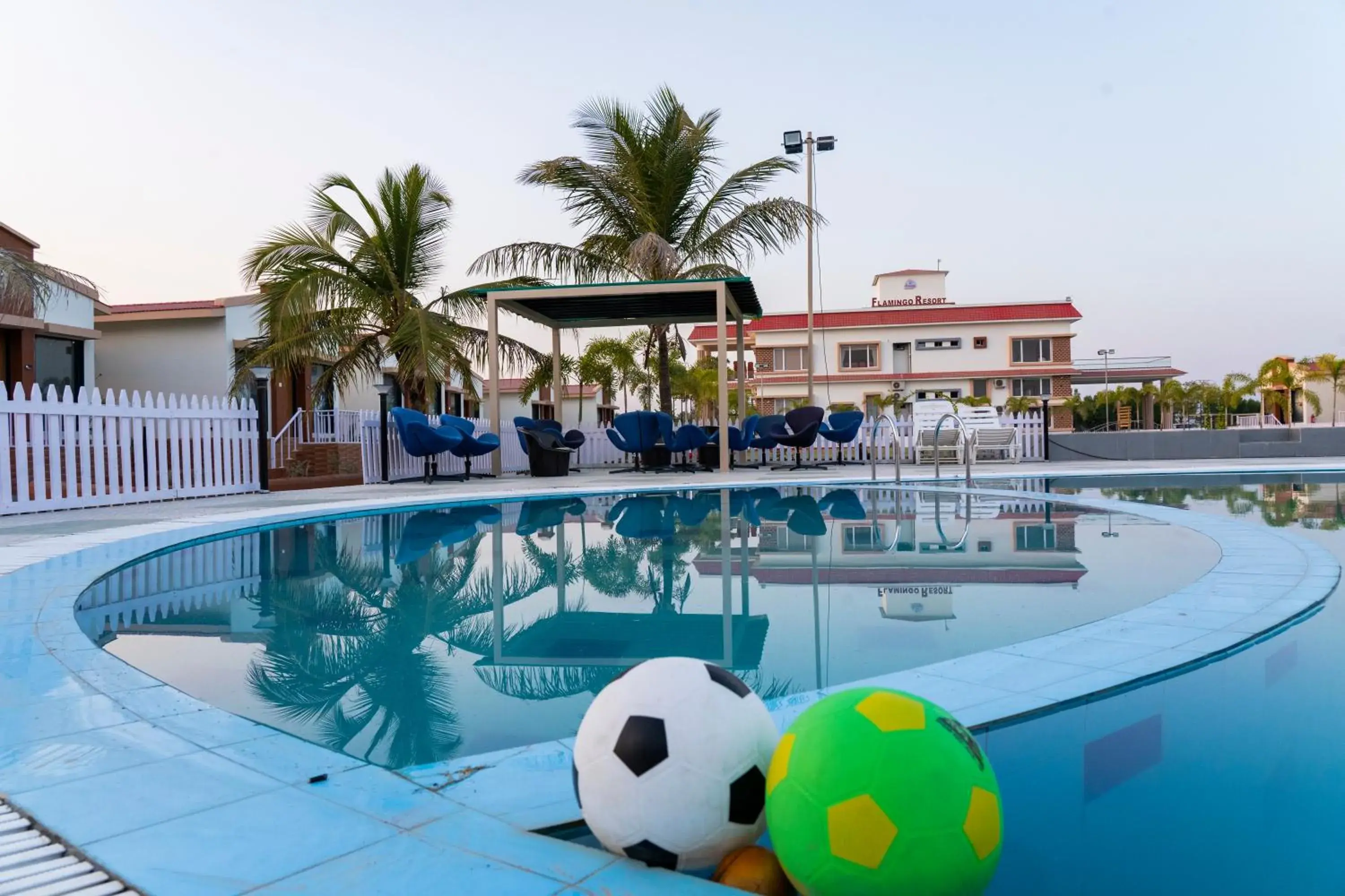 Pool view in Flamingo Club and Resort Una 3 Km Away from Diu Check Post Pool view in Flamingo Club and Resort Una 3 Km Away from Diu Check Post