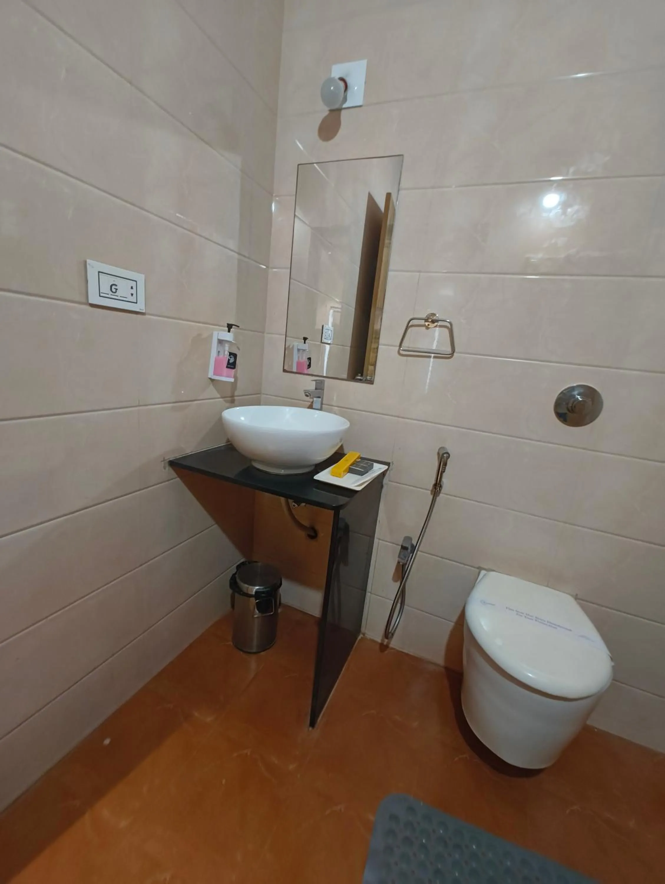 Bathroom in Flamingo Club and Resort Una 3 Km Away from Diu Check Post