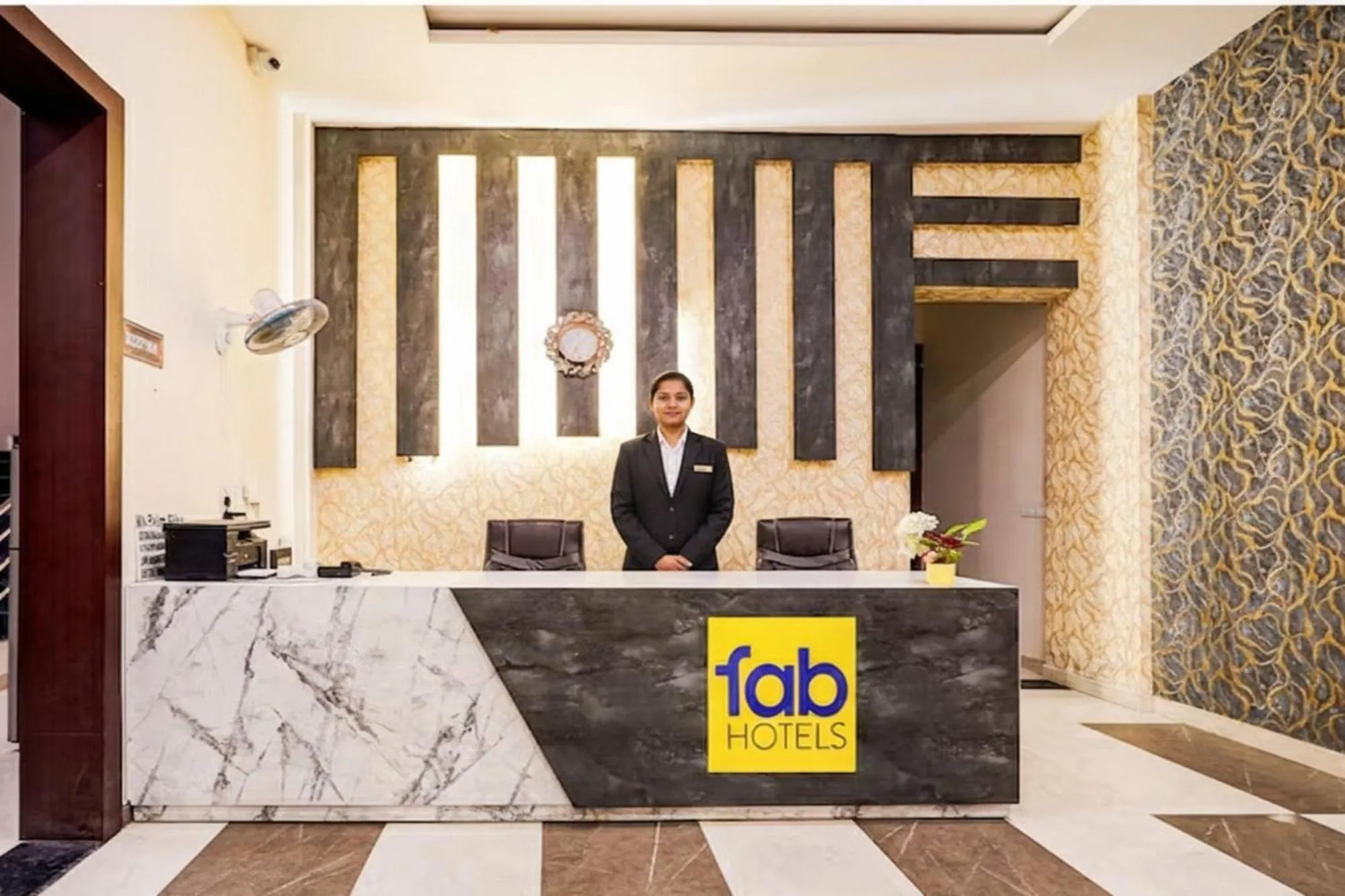 Lobby or reception in FabHotel Palm Bliss