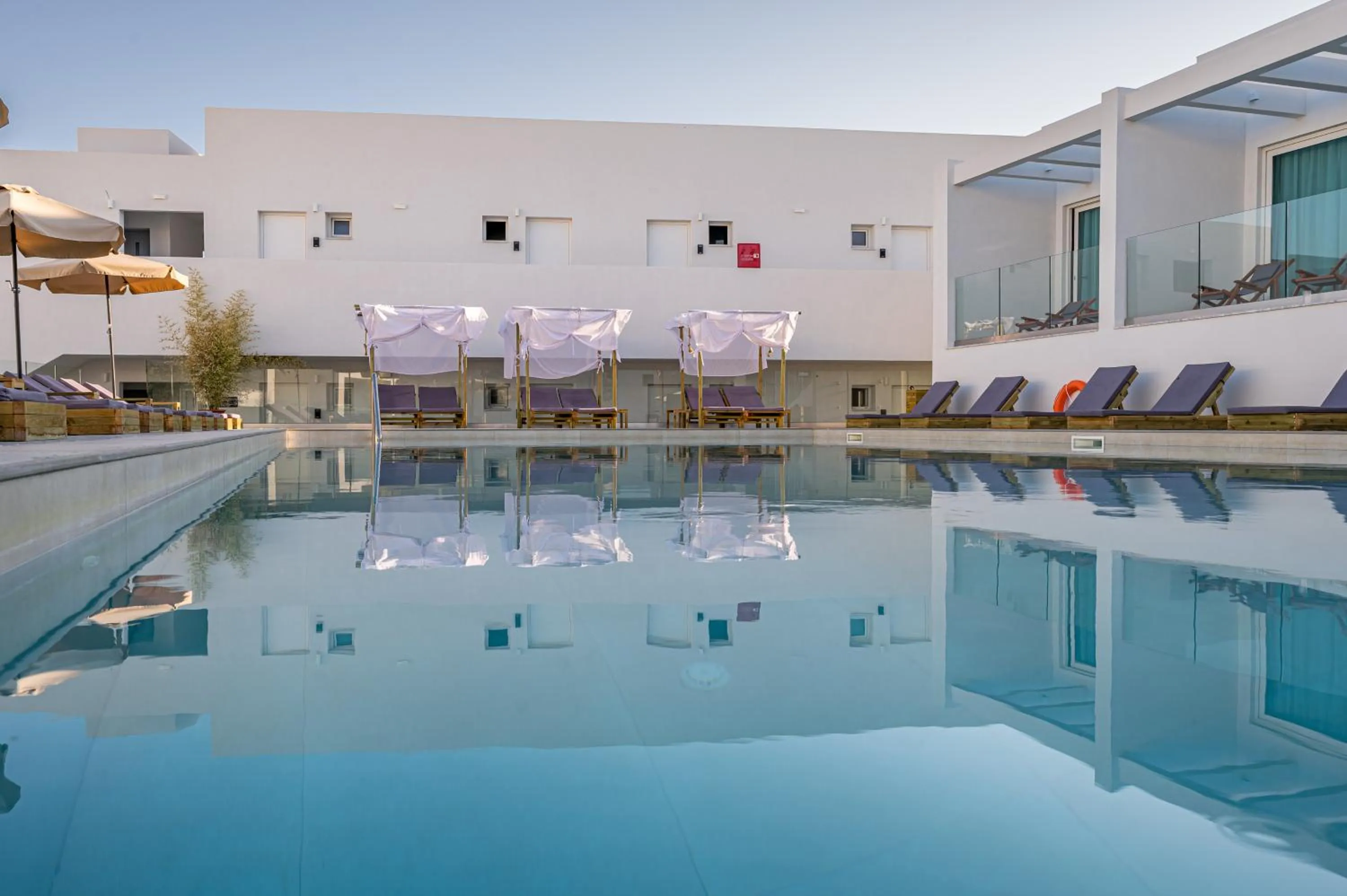 Pool view in Mirage Bleu Hotel