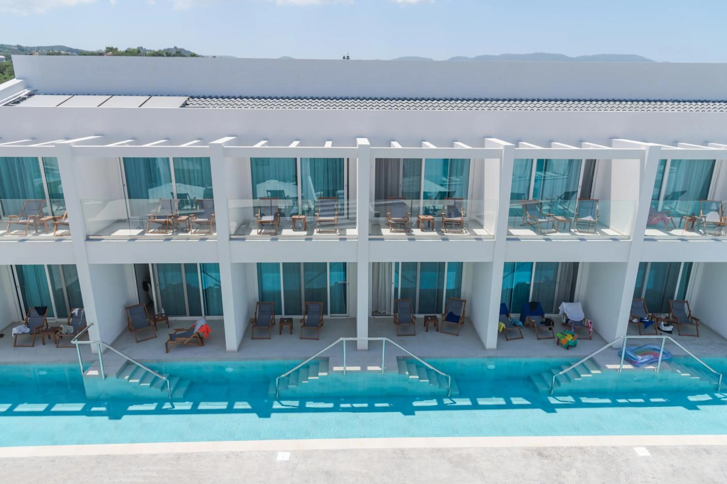 Pool view in Mirage Bleu Hotel