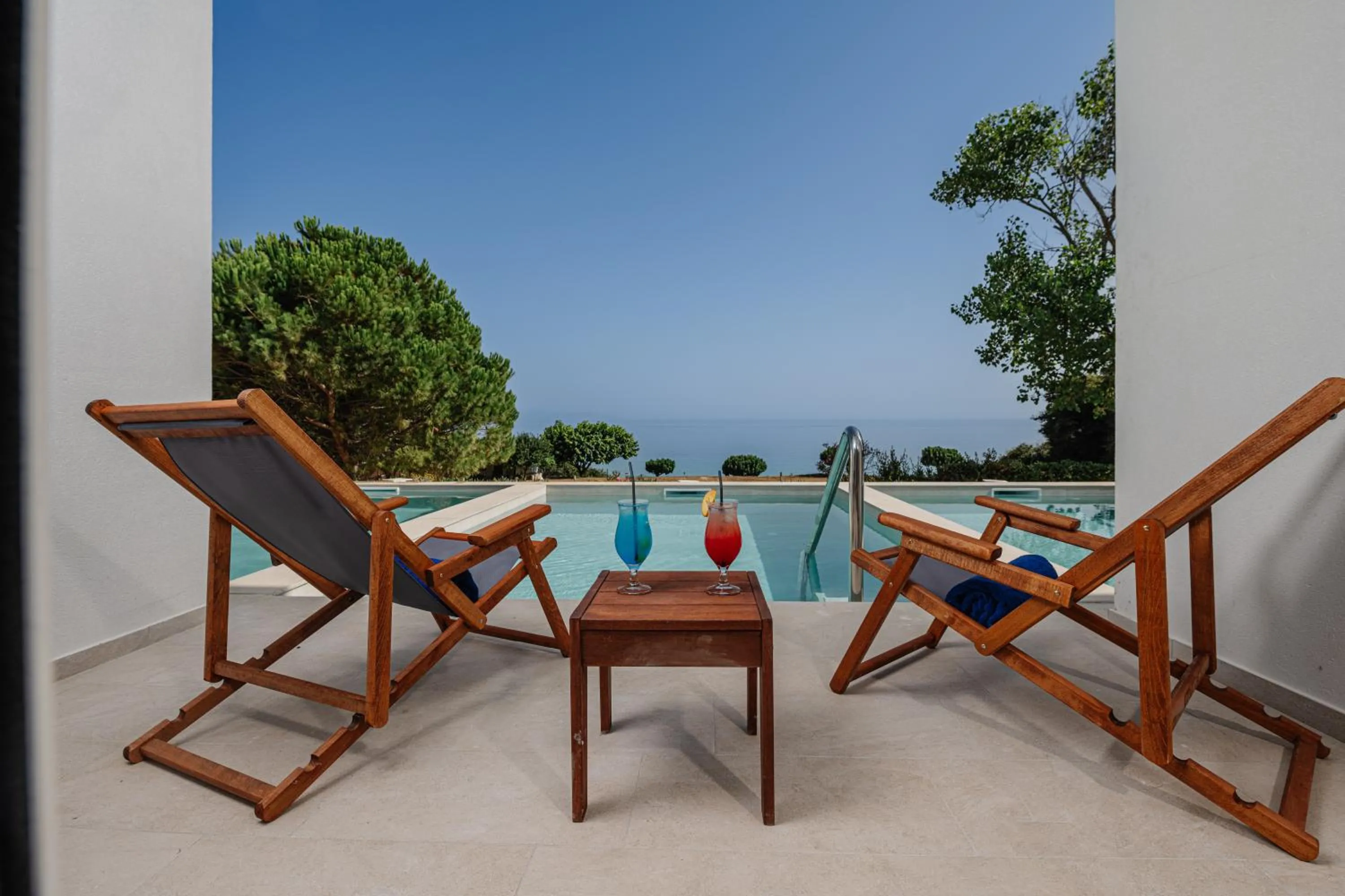 Pool view in Mirage Bleu Hotel