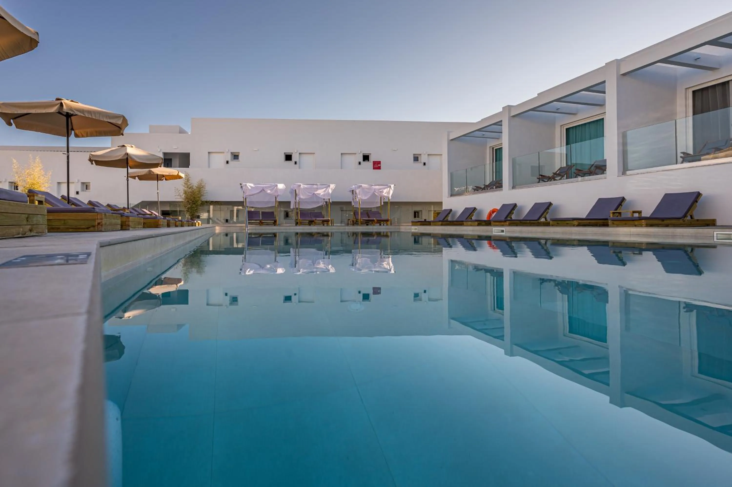 Pool view in Mirage Bleu Hotel
