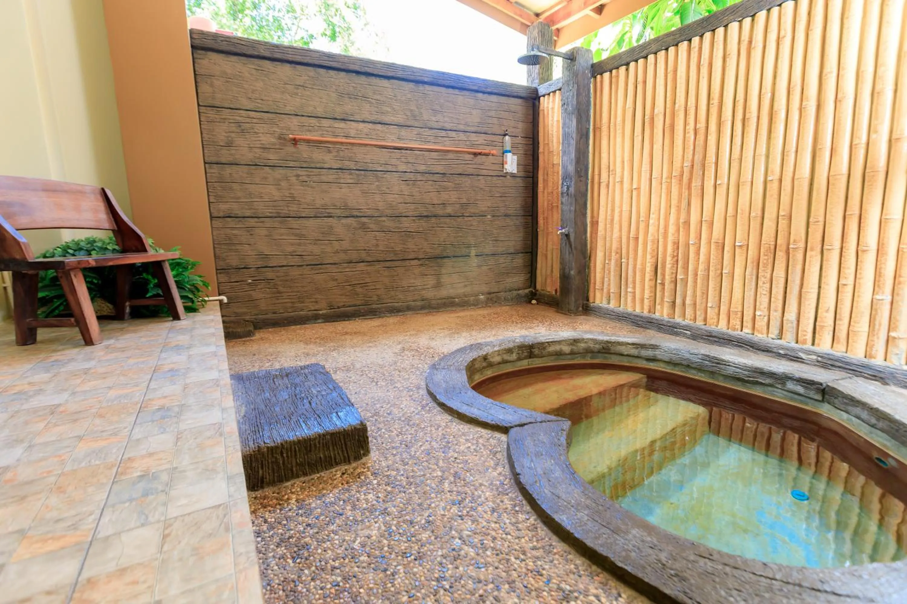 Hot Spring Bath in Saline Hot Spring Resort นำ้พุร้อนเค็ม รีสอร์ท