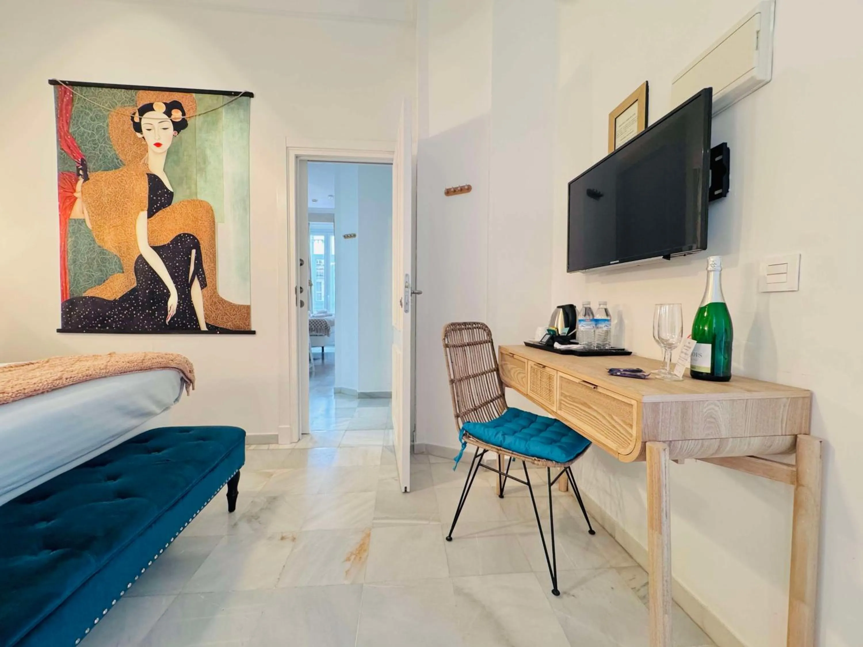 Bedroom, Bed in Hotel Boutique Las Cortes De Cádiz