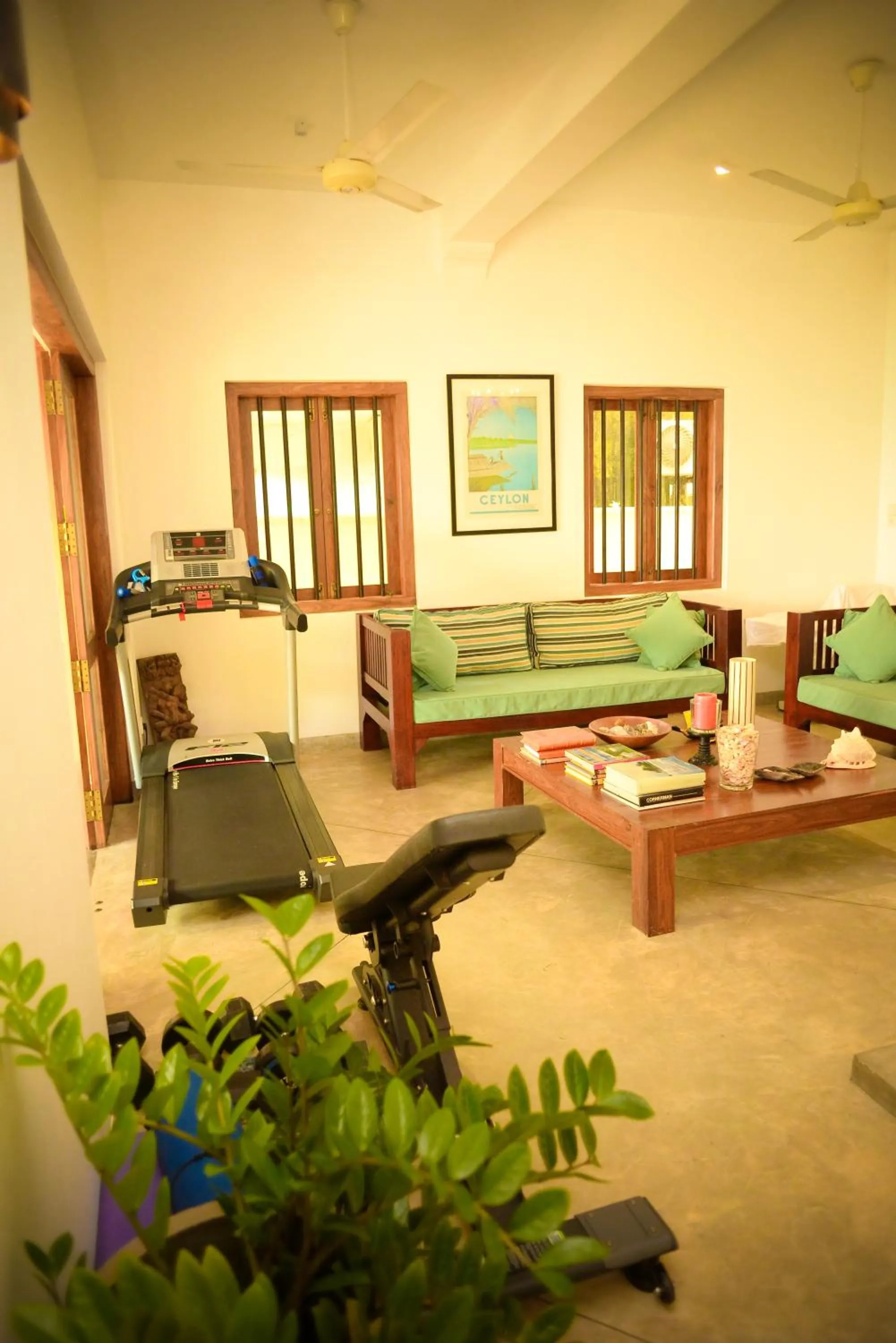 Seating area in Kingfisher Bamboo Garden Villa