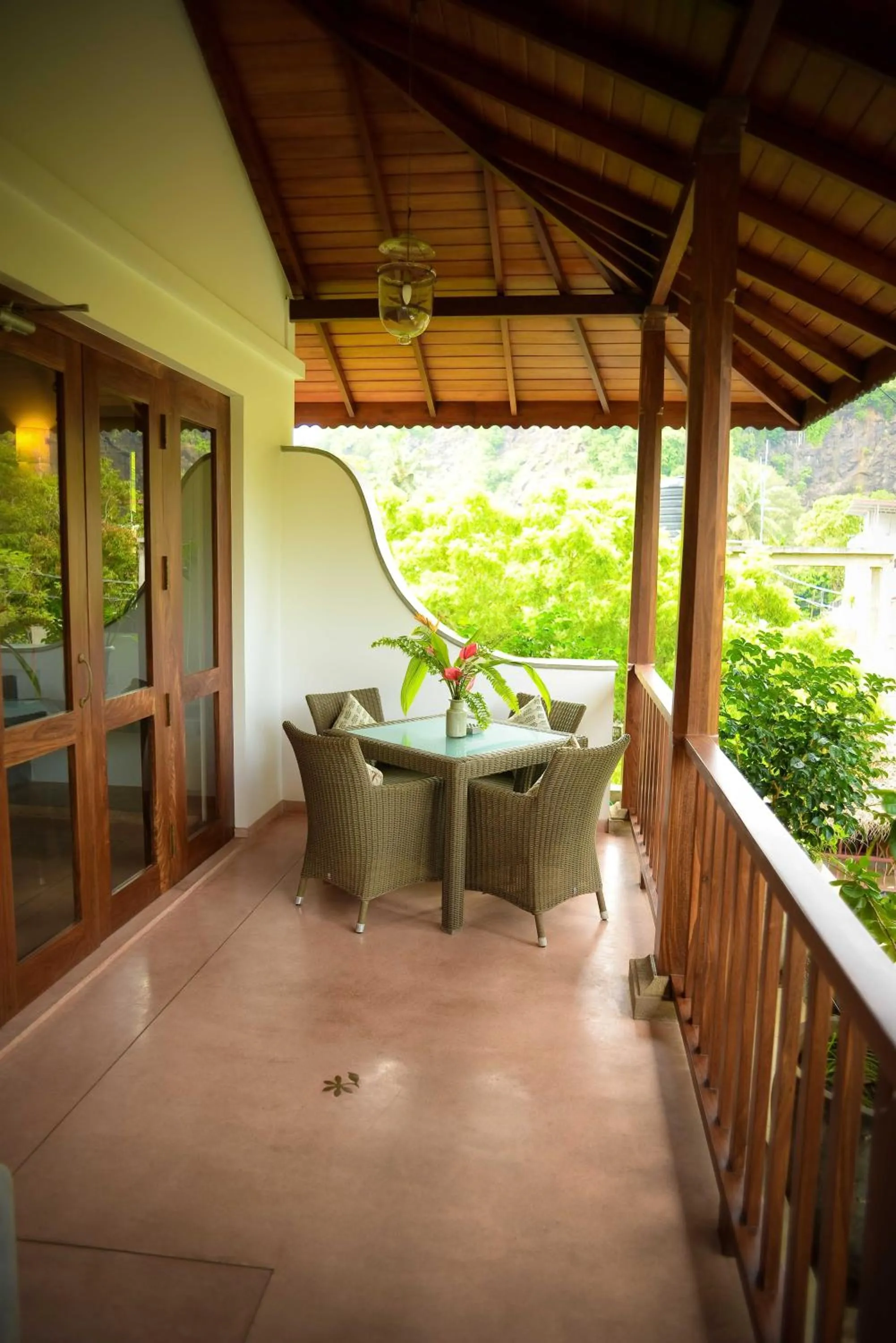 Balcony/Terrace in Kingfisher Bamboo Garden Villa