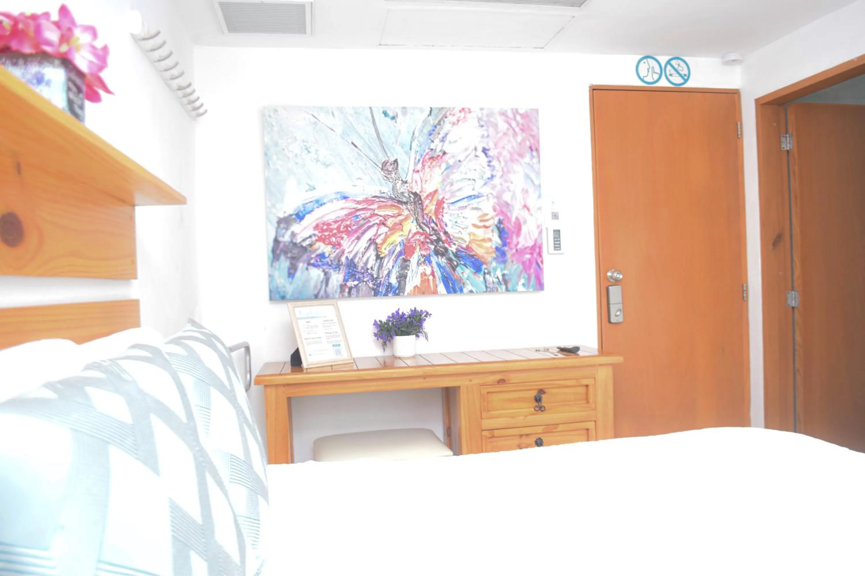 Bed in Estudio 4 sobre playa, alberca, gimnasio, jacuzzi