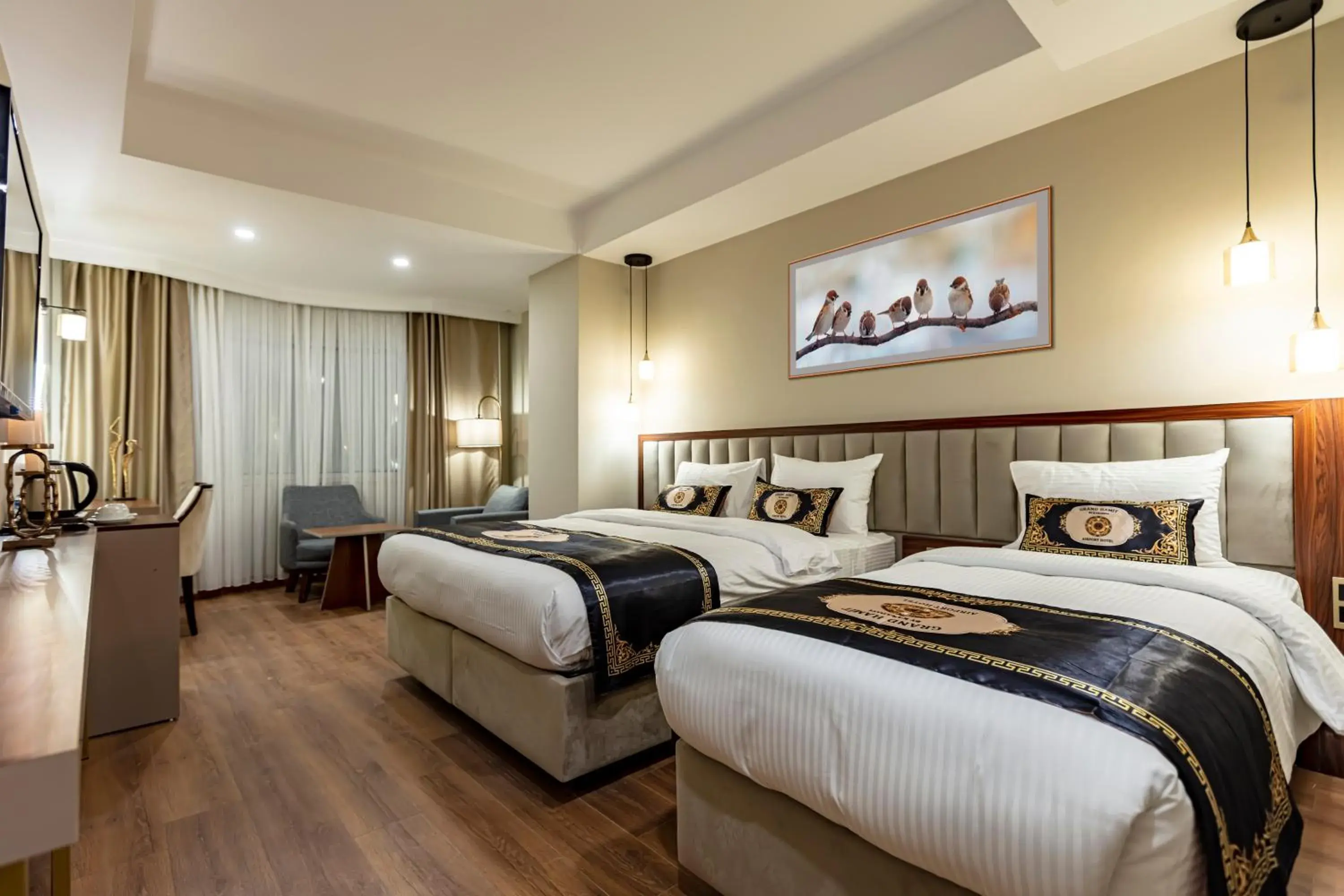 Bed in GRAND HAMİT By Karadayı Airport Hotel Bed in GRAND HAMİT By Karadayı Airport Hotel