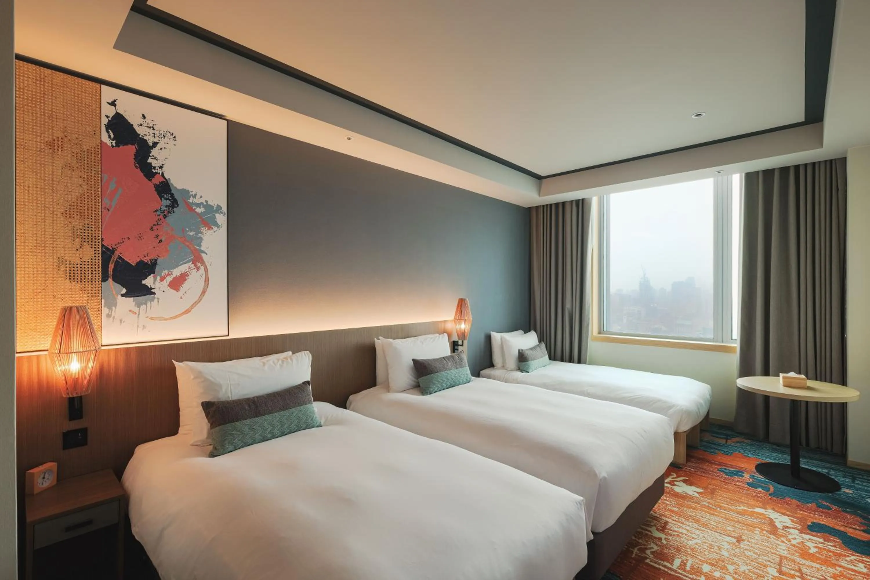 Bed in Solaria Nishitetsu Hotel Taipei Ximen