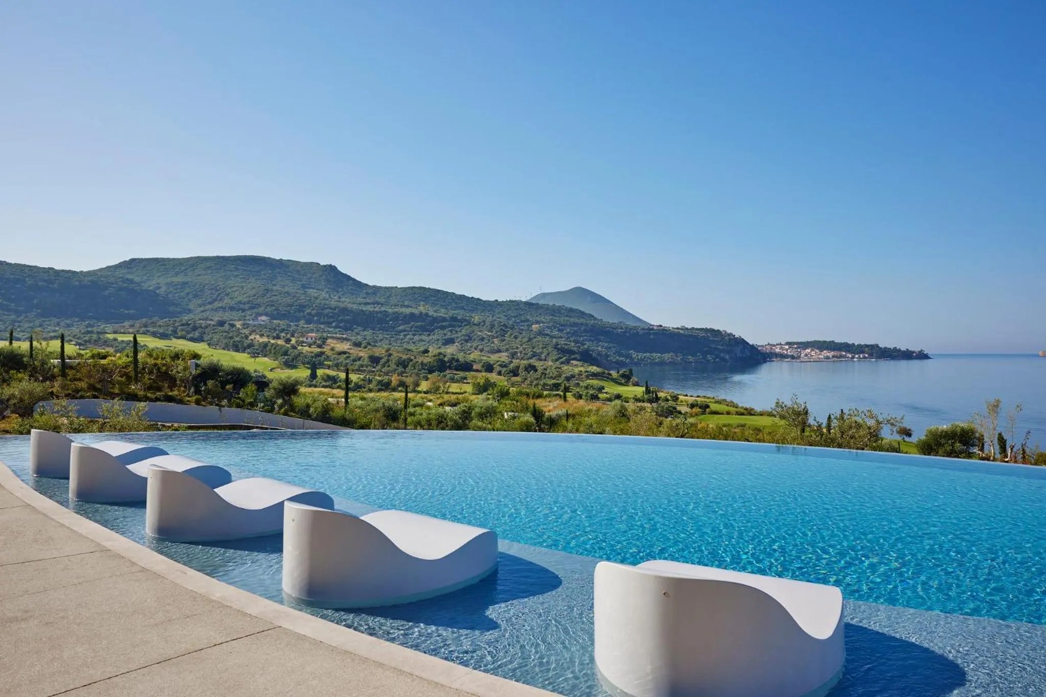 Swimming pool in Mandarin Oriental, Costa Navarino