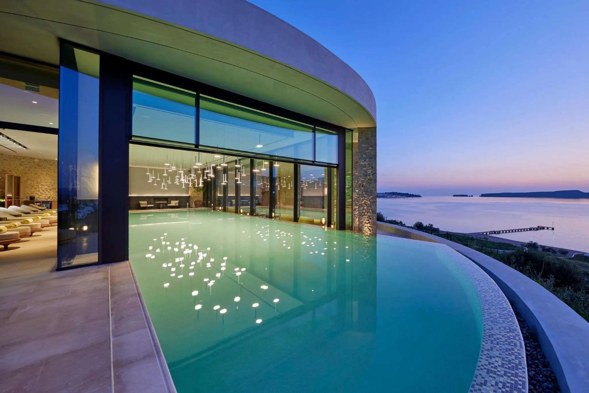Swimming pool in Mandarin Oriental, Costa Navarino