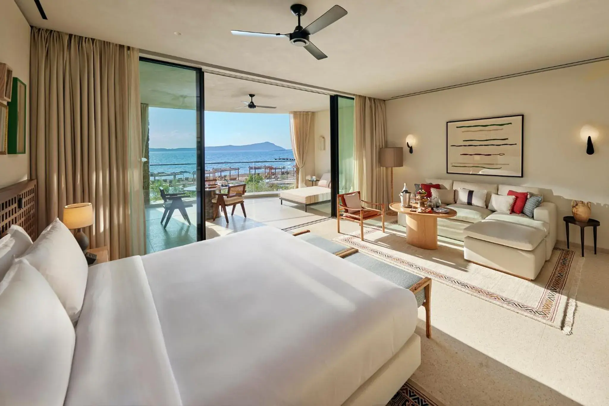 Interconnecting Beach Club Junior Suites in Mandarin Oriental, Costa Navarino Interconnecting Beach Club Junior Suites in Mandarin Oriental, Costa Navarino