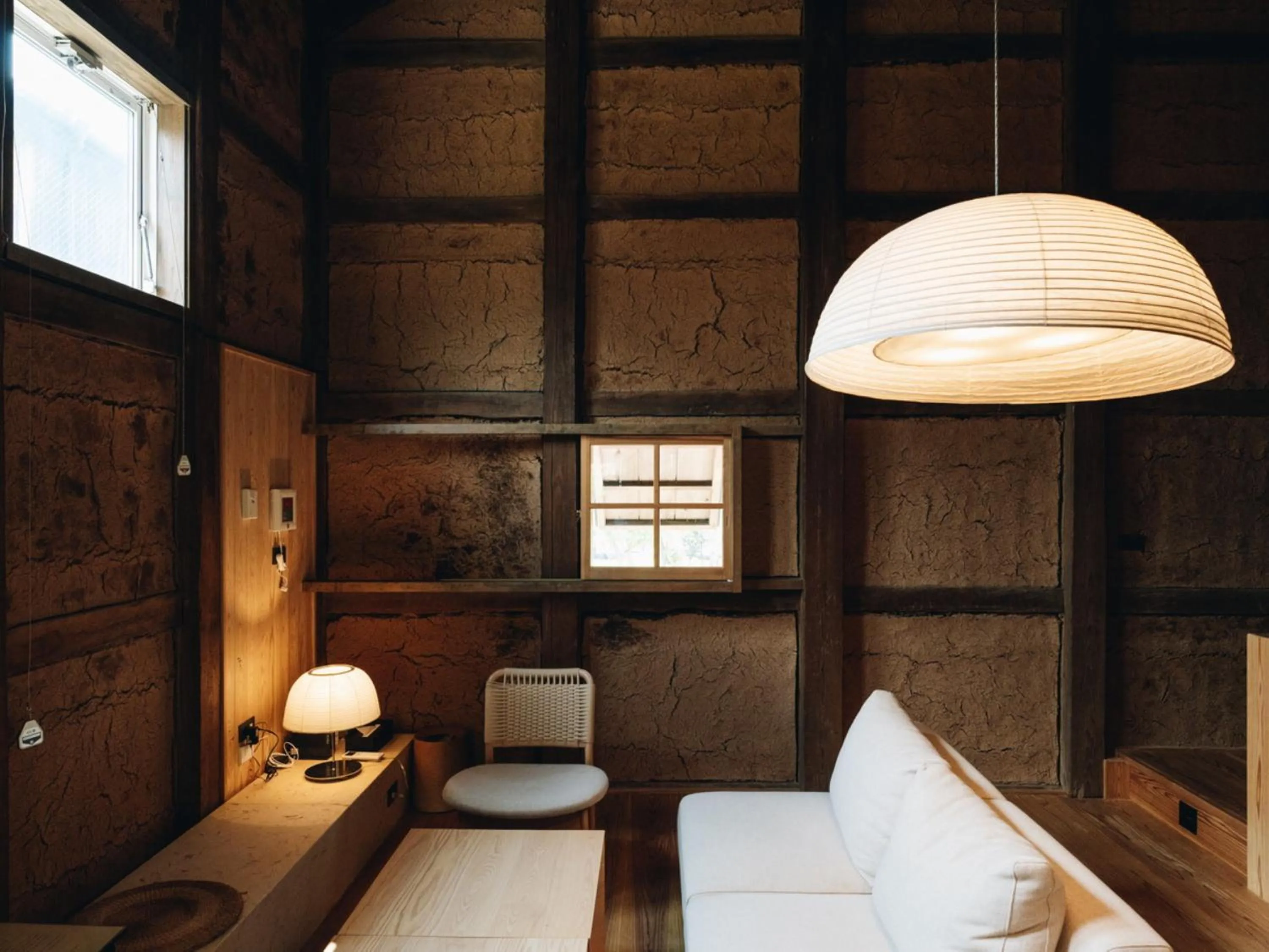 Living room, Bed in RITA Yame Fukushima