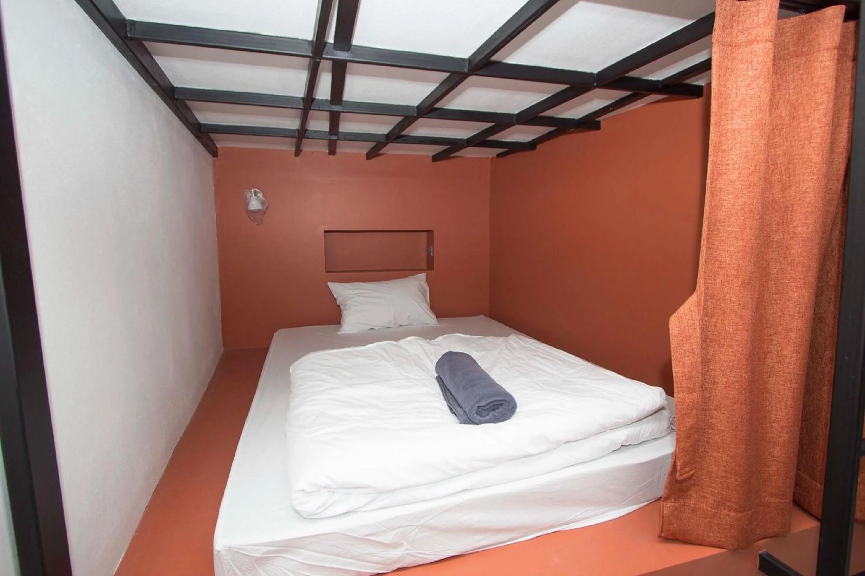 Bedroom, Bed in All day hostel at BTS Bang Chak