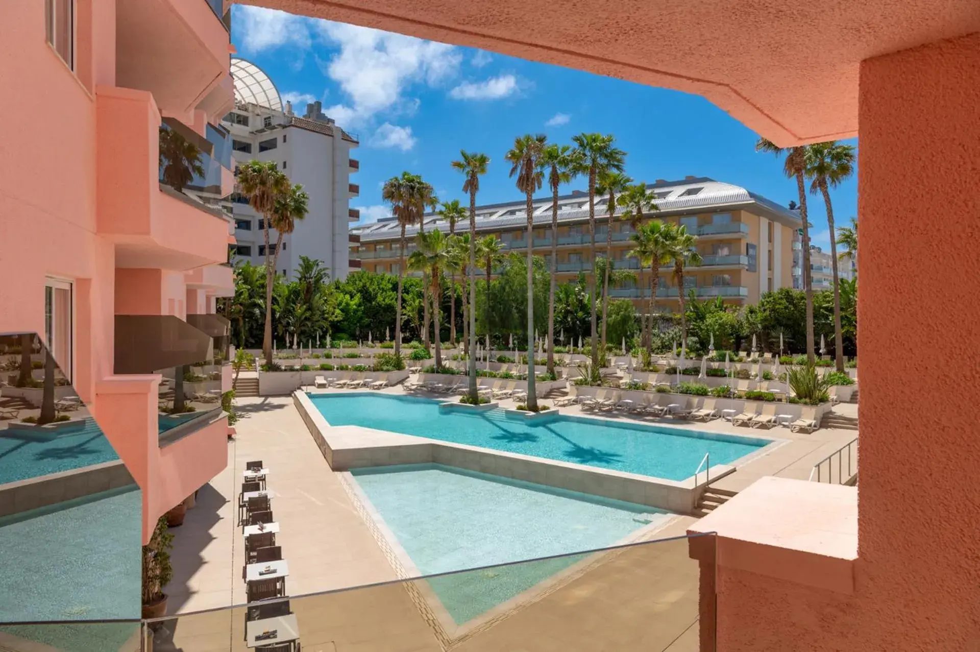 Pool view in AQUA Hotel The Breeze & Spa - All Inclusive - Adults Only - 4Sup Pool view in AQUA Hotel The Breeze & Spa - All Inclusive - Adults Only - 4Sup