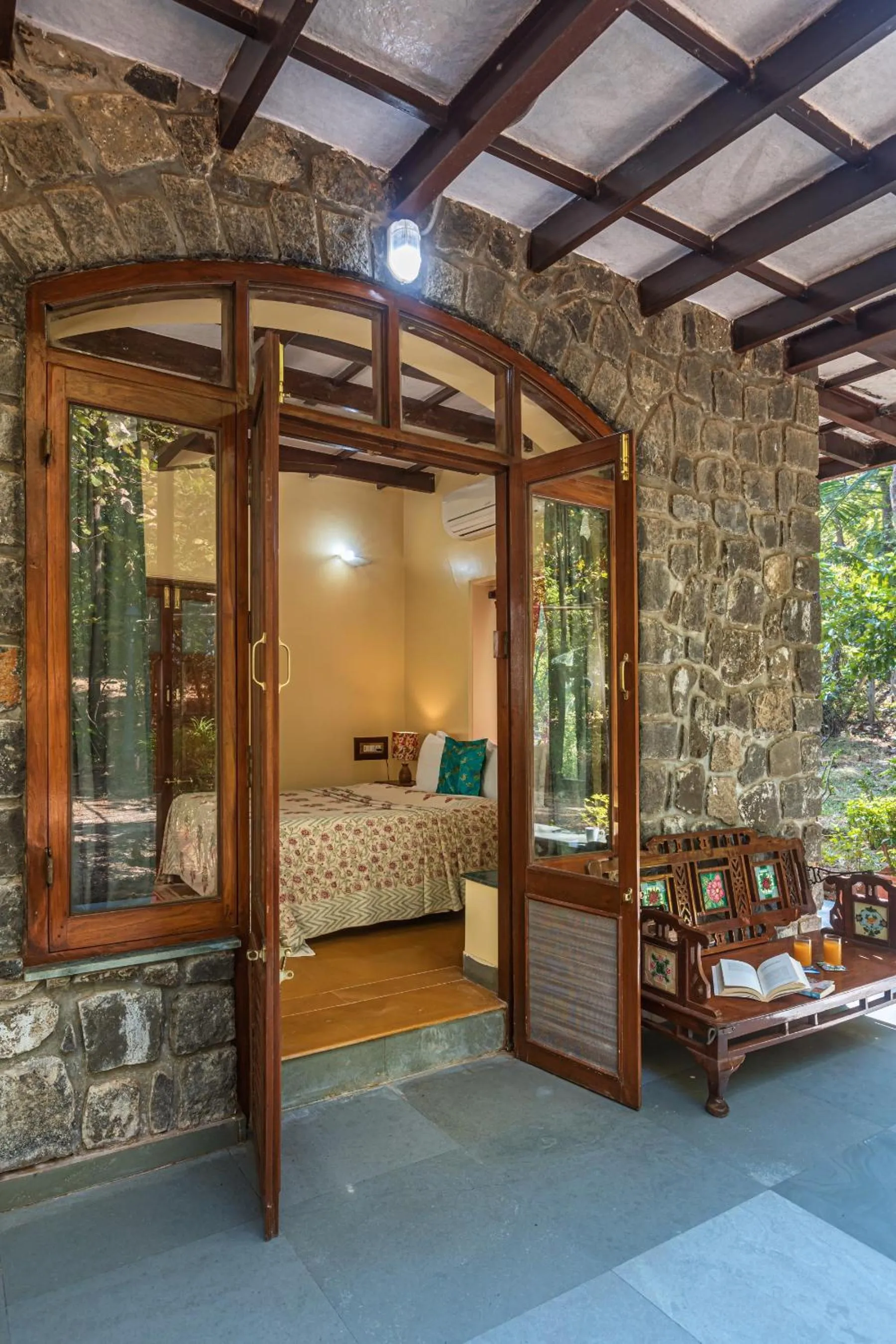 Day in Saffronstays Alma Grove 3 BR Pet friendly with Pool & Nature View