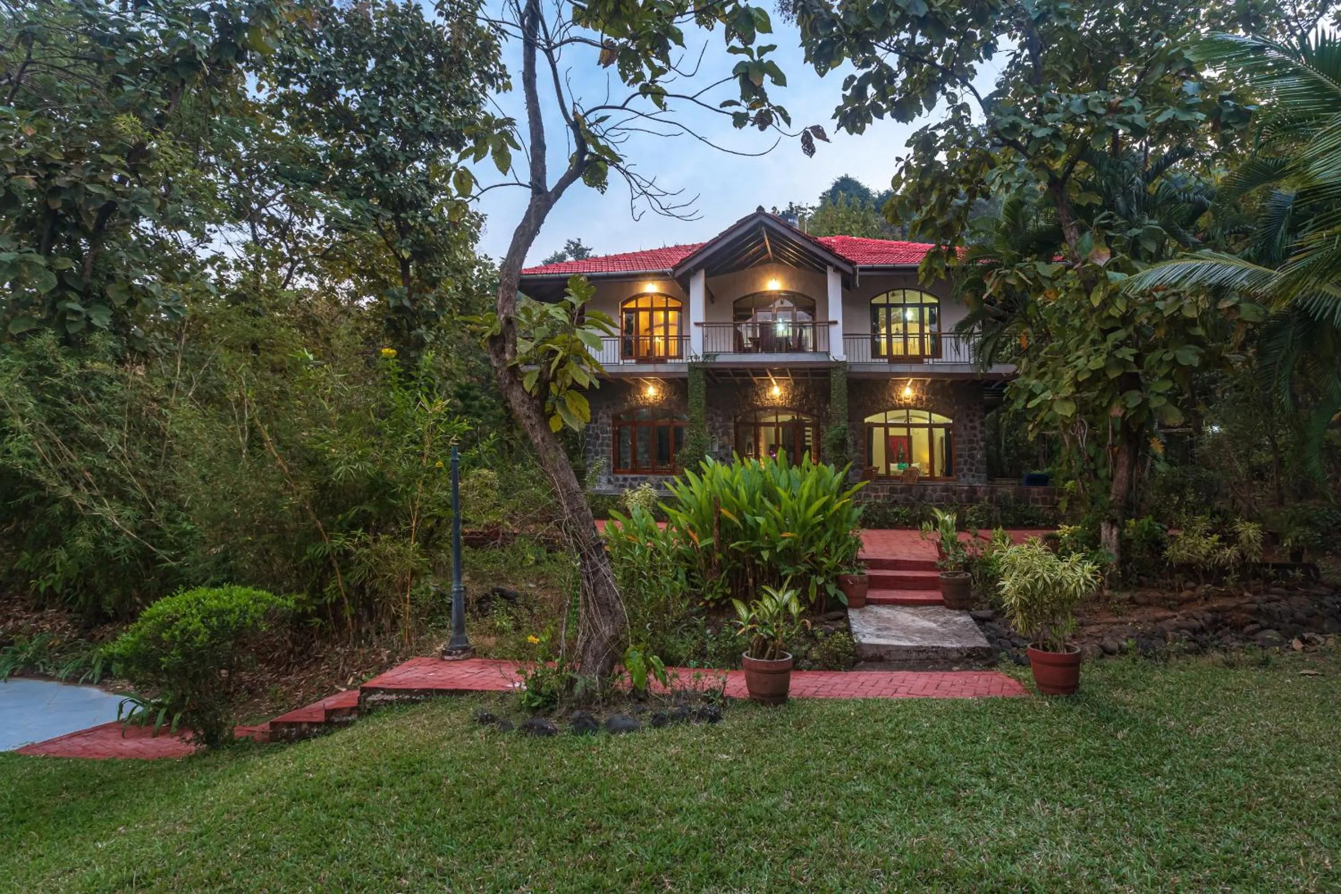 Property building in Saffronstays Alma Grove 3 BR Pet friendly with Pool & Nature View